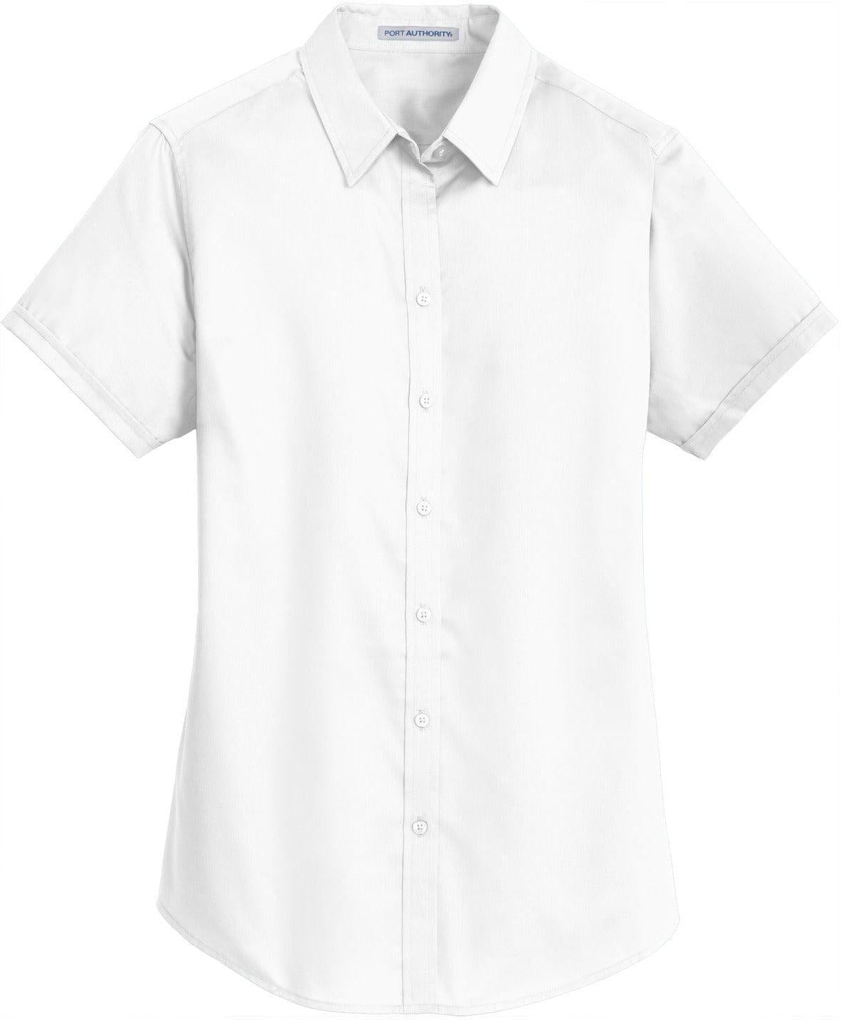 Port Authority Ladies Short Sleeve SuperPro Twill Shirt