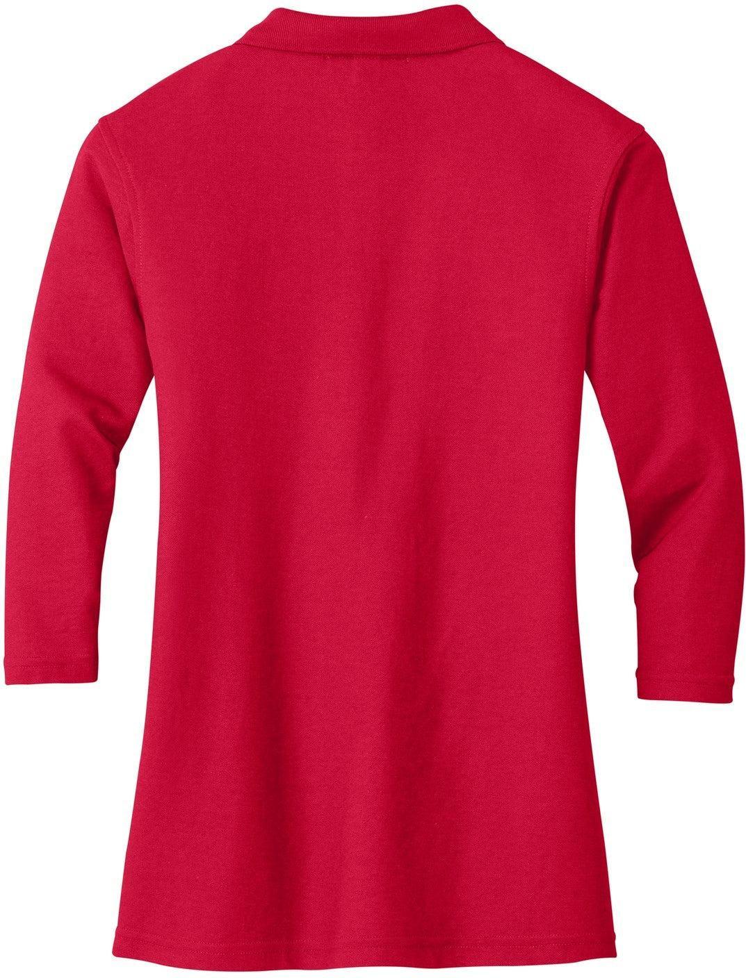 no-logo Port Authority Ladies Silk Touch 3/4 Sleeve Polo-Regular-Port Authority-Thread Logic