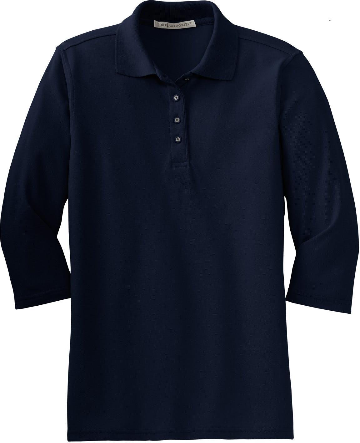 Port Authority Ladies Silk Touch 3/4 Sleeve Polo