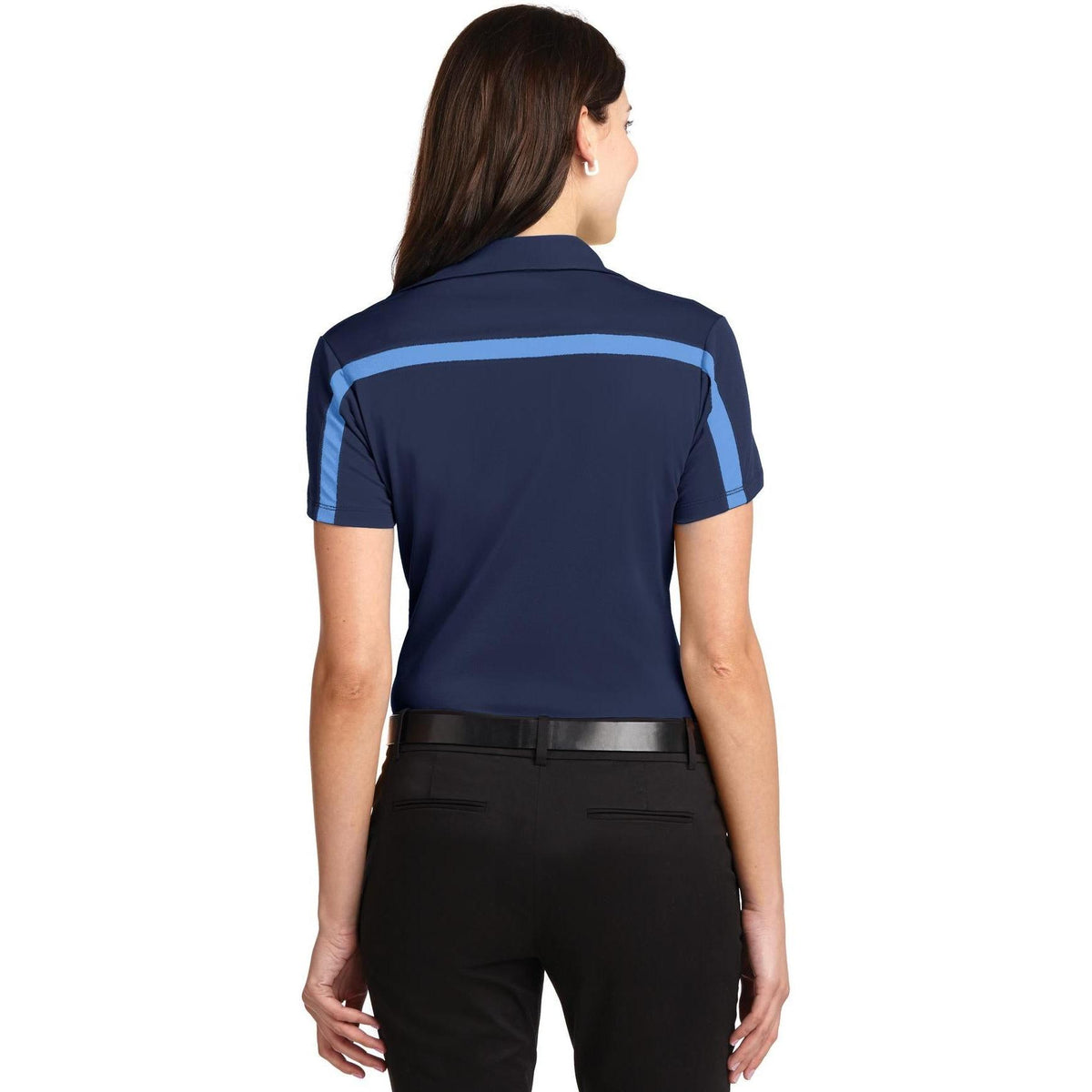 no-logo Port Authority Women's Silk Touch Performance Colorblock Stripe-Regular-Port Authority-Thread Logic