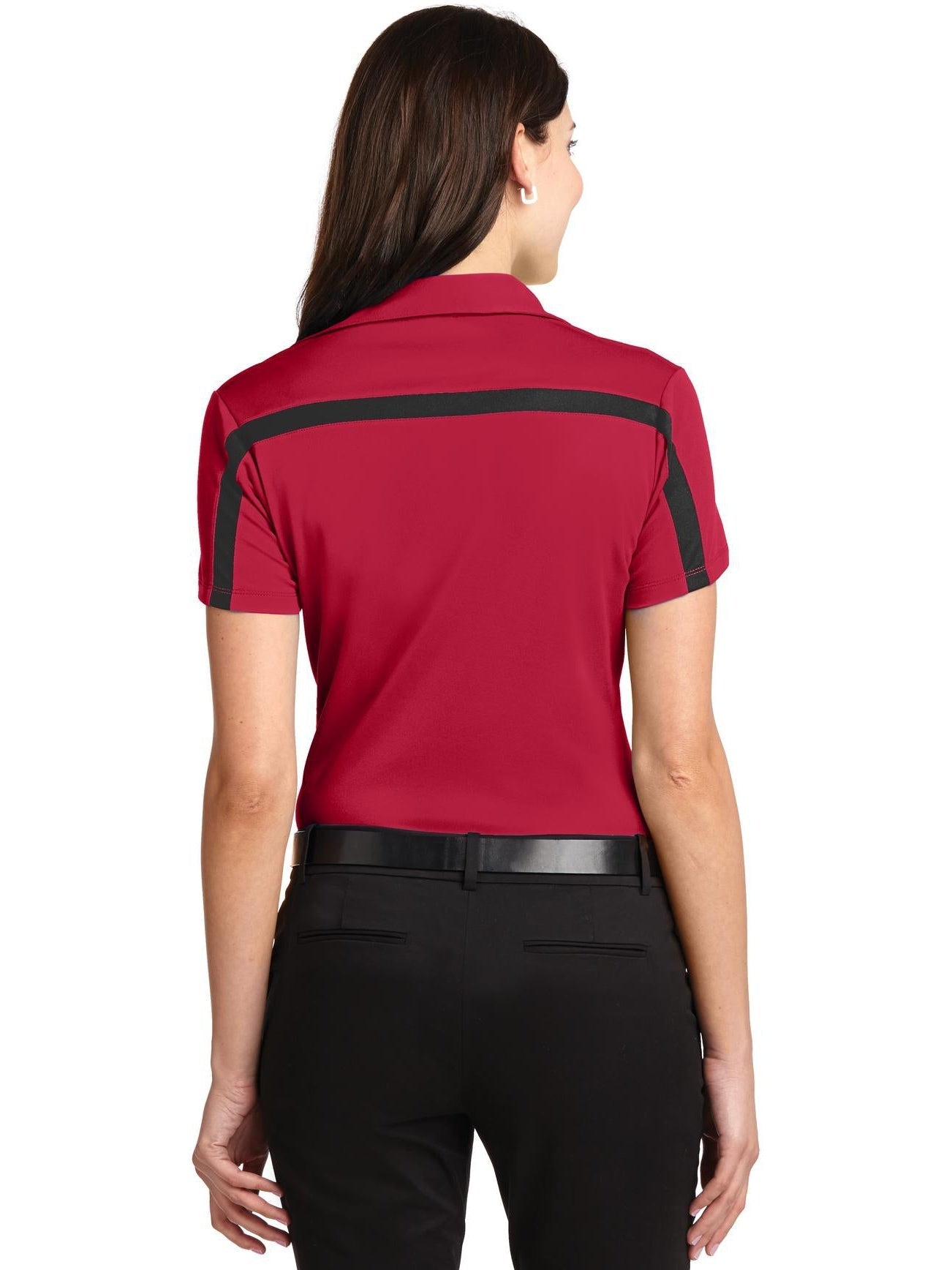 no-logo Port Authority Ladies Silk Touch Performance Colorblock Stripe-Regular-Port Authority-Thread Logic
