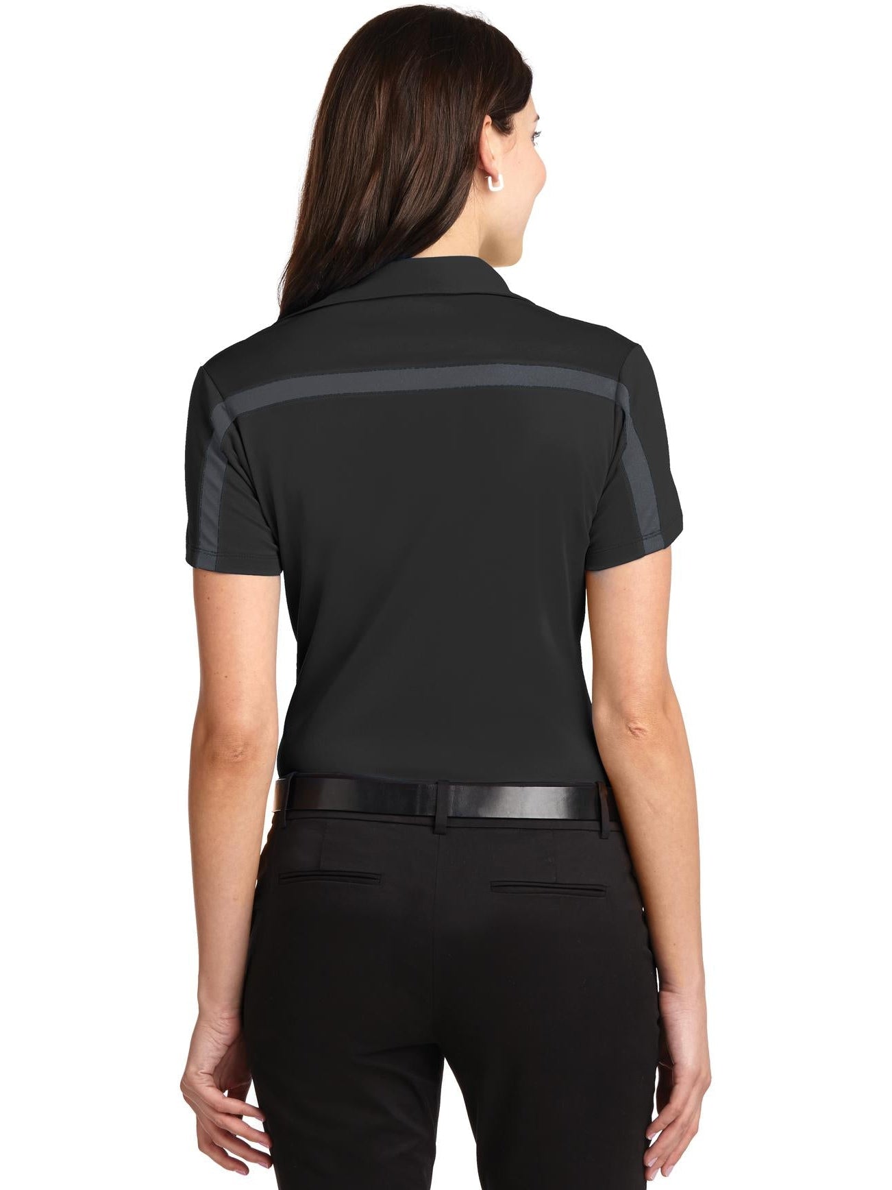 no-logo Port Authority Ladies Silk Touch Performance Colorblock Stripe-Regular-Port Authority-Thread Logic