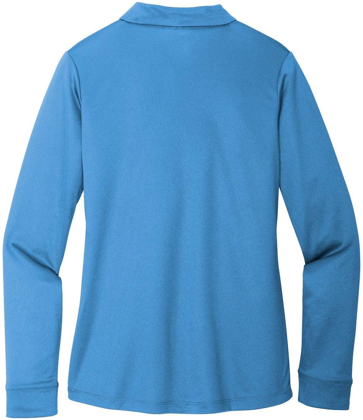 no-logo Port Authority Ladies Silk Touch Performance Long Sleeve Polo-Regular-Port Authority-Thread Logic