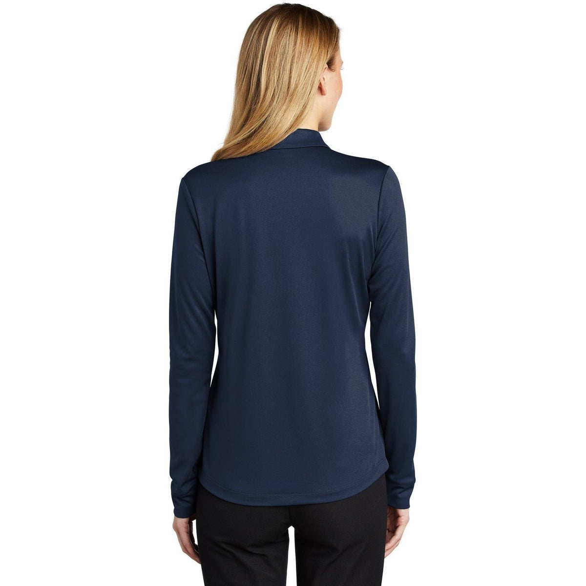 no-logo Port Authority Women's Silk Touch Performance Long Sleeve Polo-Polos-Port Authority-Thread Logic