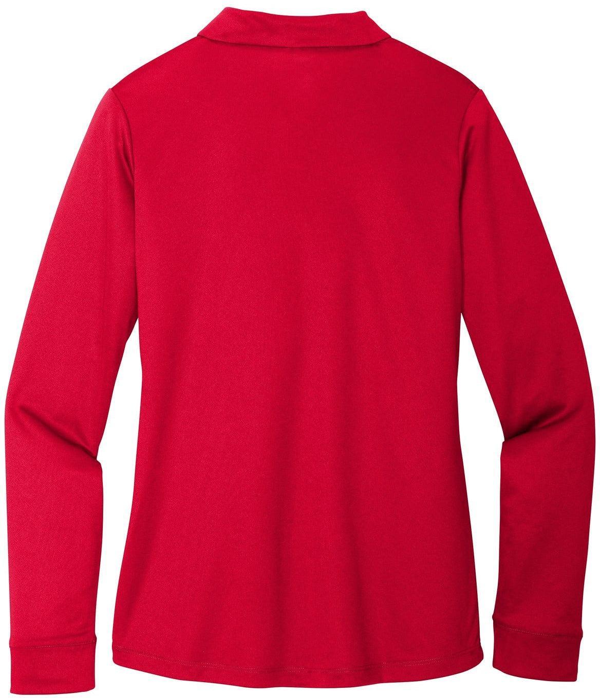 no-logo Port Authority Ladies Silk Touch Performance Long Sleeve Polo-Regular-Port Authority-Thread Logic