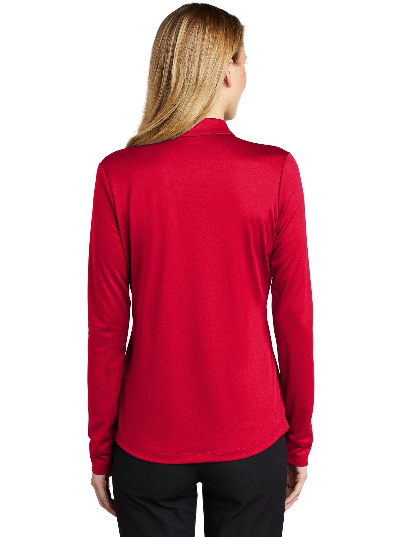 no-logo Port Authority Ladies Silk Touch Performance Long Sleeve Polo-Regular-Port Authority-Thread Logic