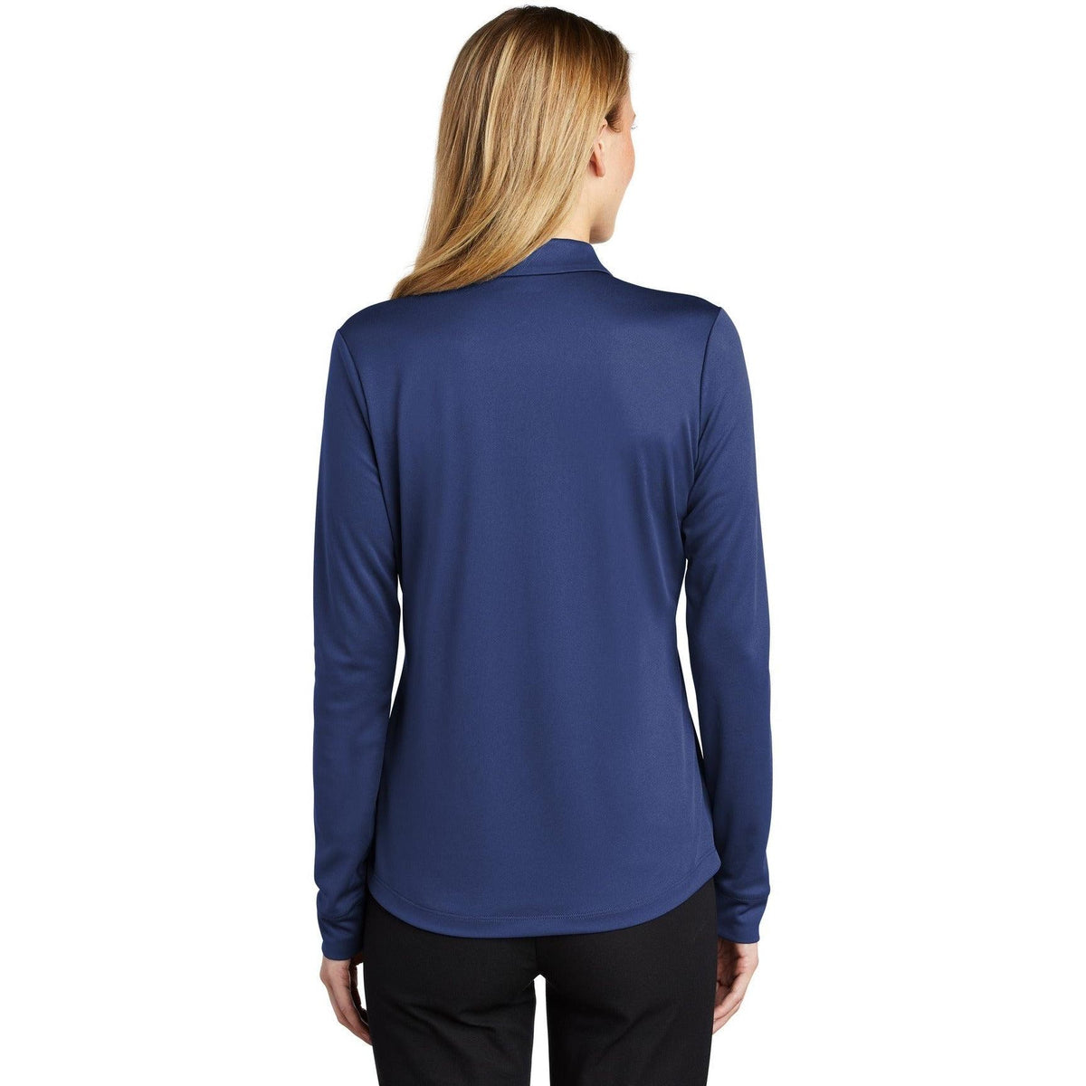 no-logo Port Authority Women's Silk Touch Performance Long Sleeve Polo-Polos-Port Authority-Thread Logic
