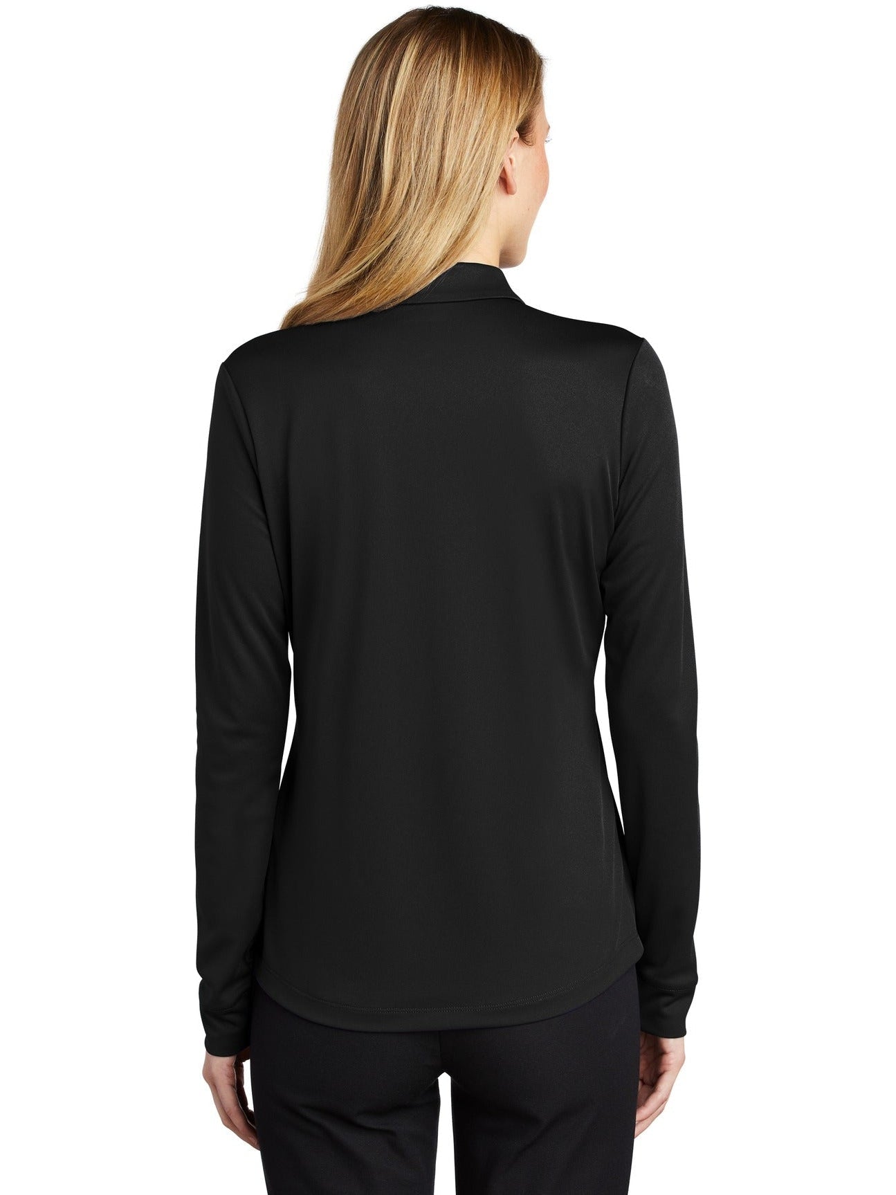 no-logo Port Authority Ladies Silk Touch Performance Long Sleeve Polo-Regular-Port Authority-Thread Logic