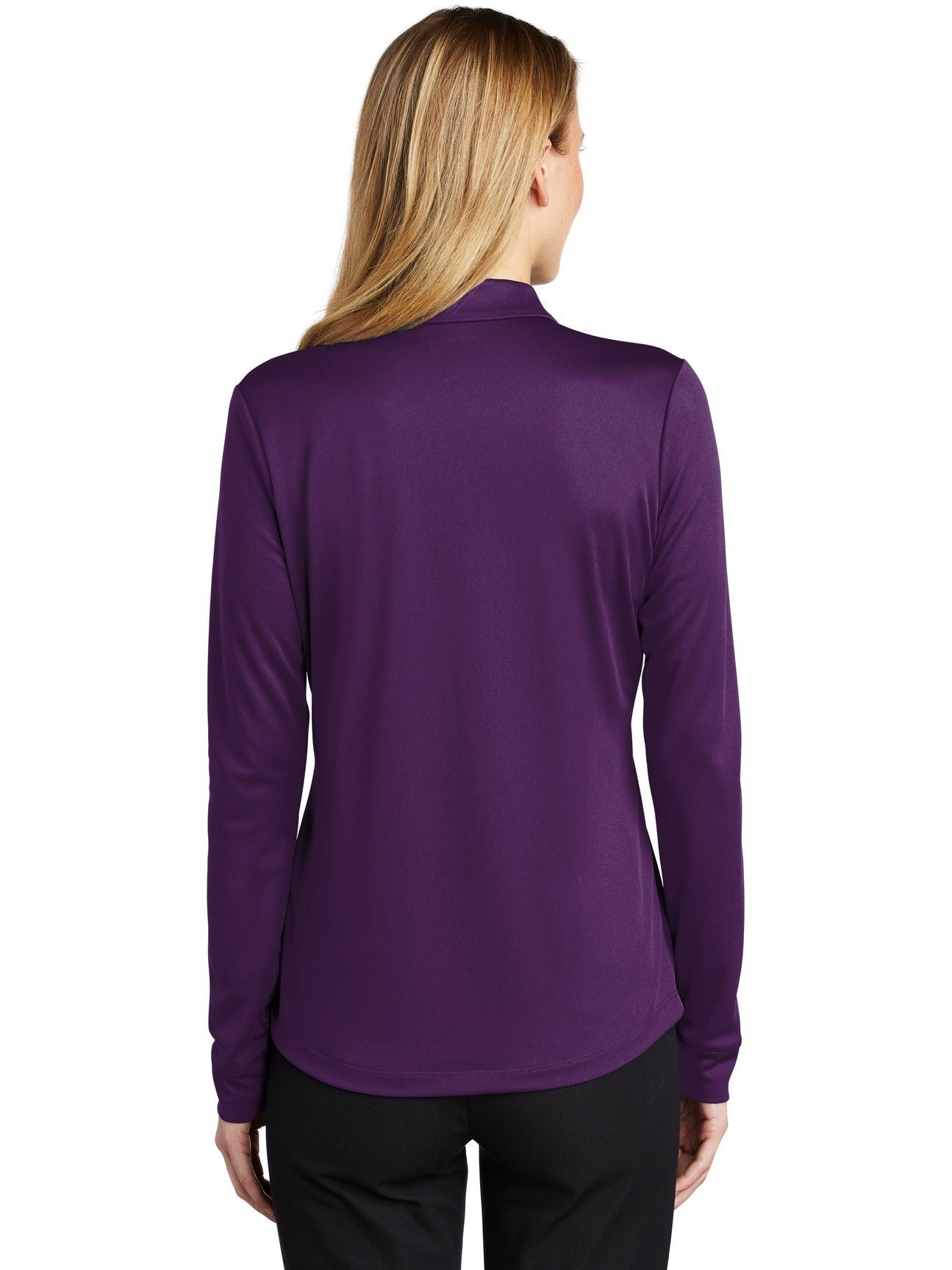 no-logo Port Authority Ladies Silk Touch Performance Long Sleeve Polo-Regular-Port Authority-Thread Logic