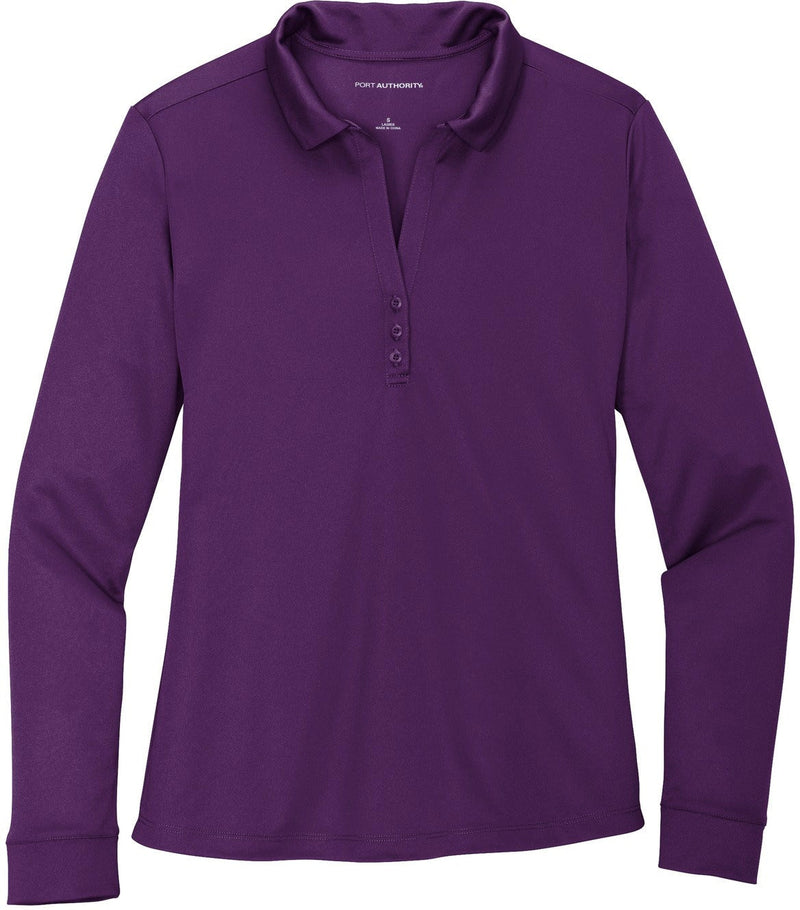 Port Authority Ladies Silk Touch Performance Long Sleeve Polo