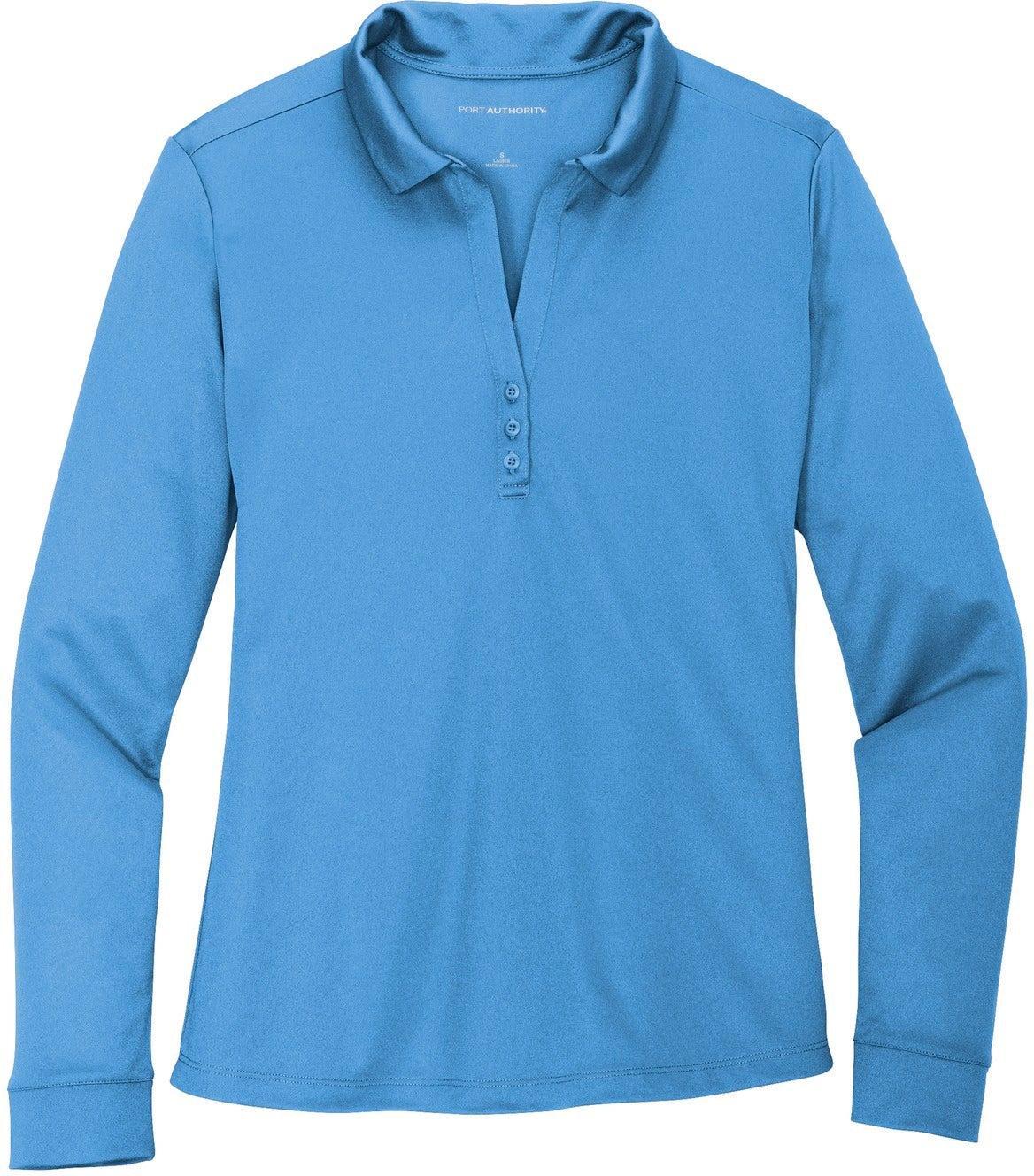 Port Authority Ladies Silk Touch Performance Long Sleeve Polo