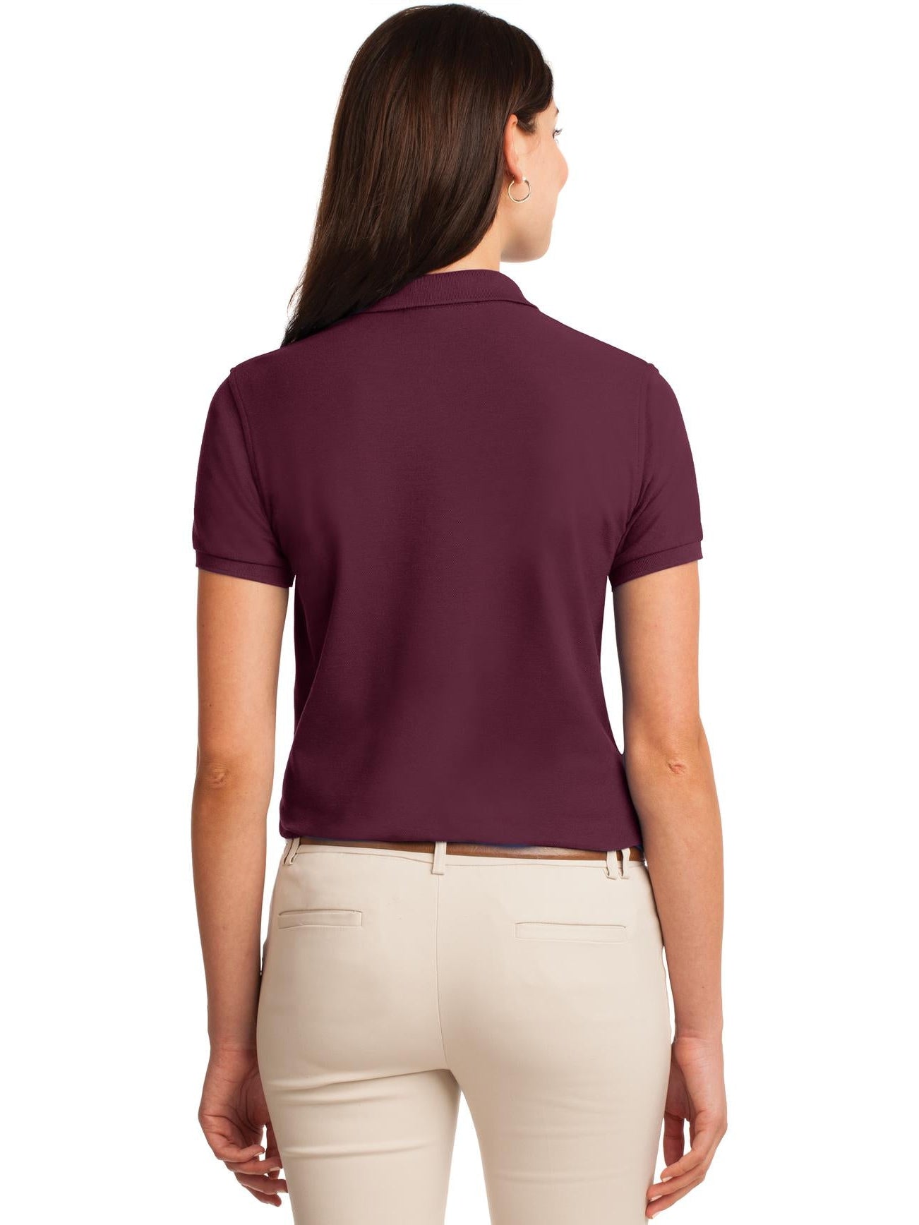 no-logo Port Authority Ladies Silk Touch Polo-Regular-Port Authority-Thread Logic