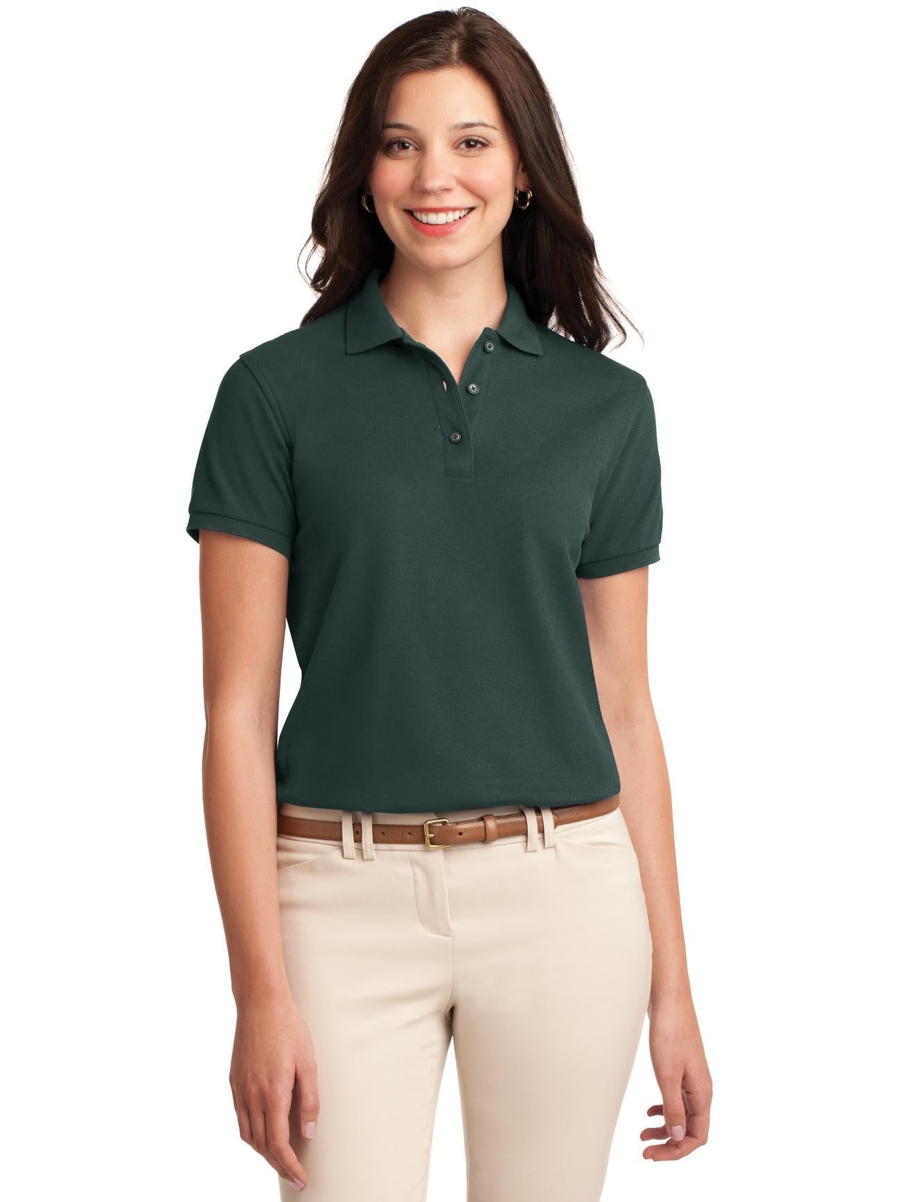 no-logo Port Authority Ladies Silk Touch Polo-Regular-Port Authority-Thread Logic