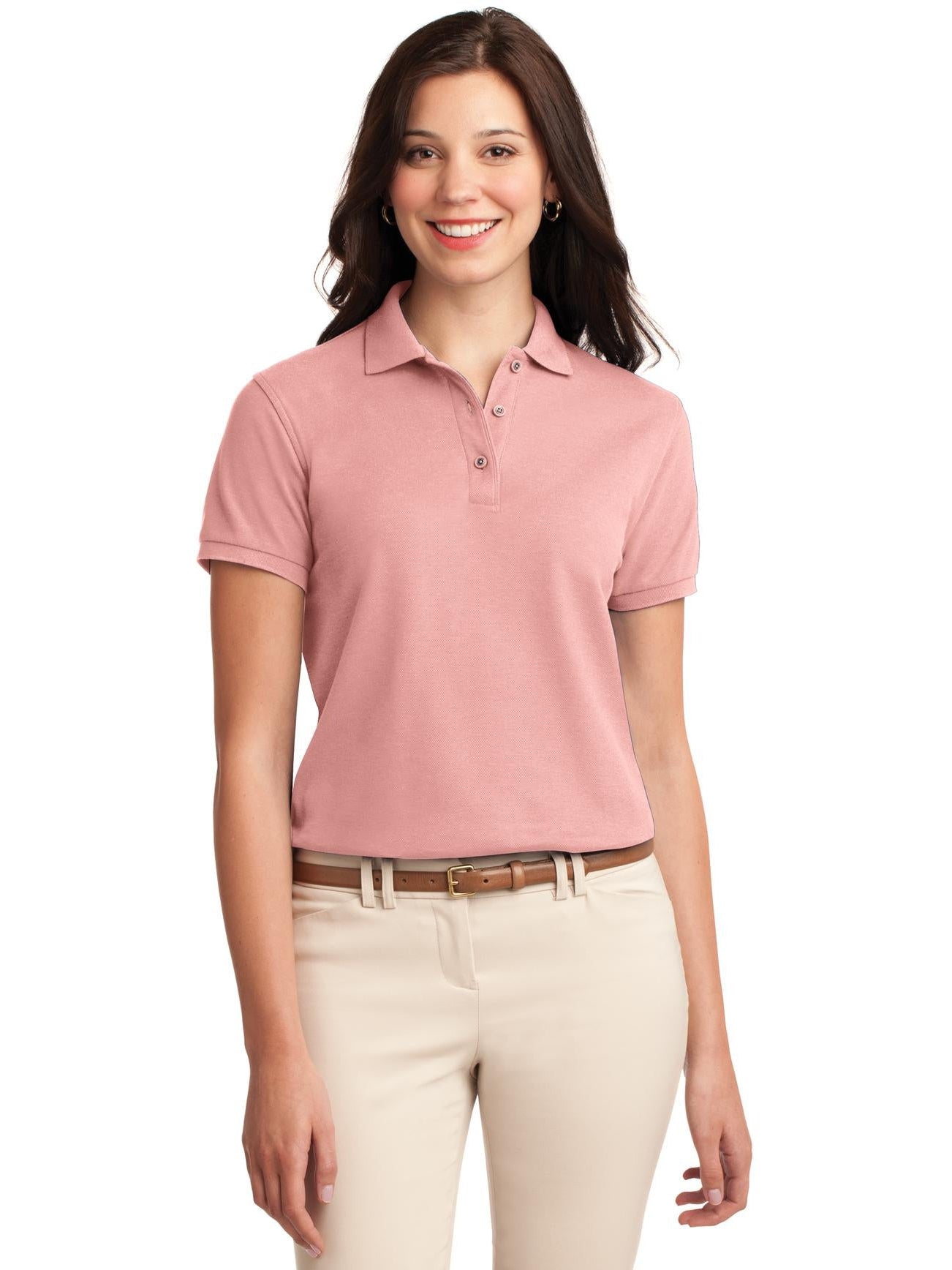 no-logo Port Authority Ladies Silk Touch Polo-Regular-Port Authority-Thread Logic
