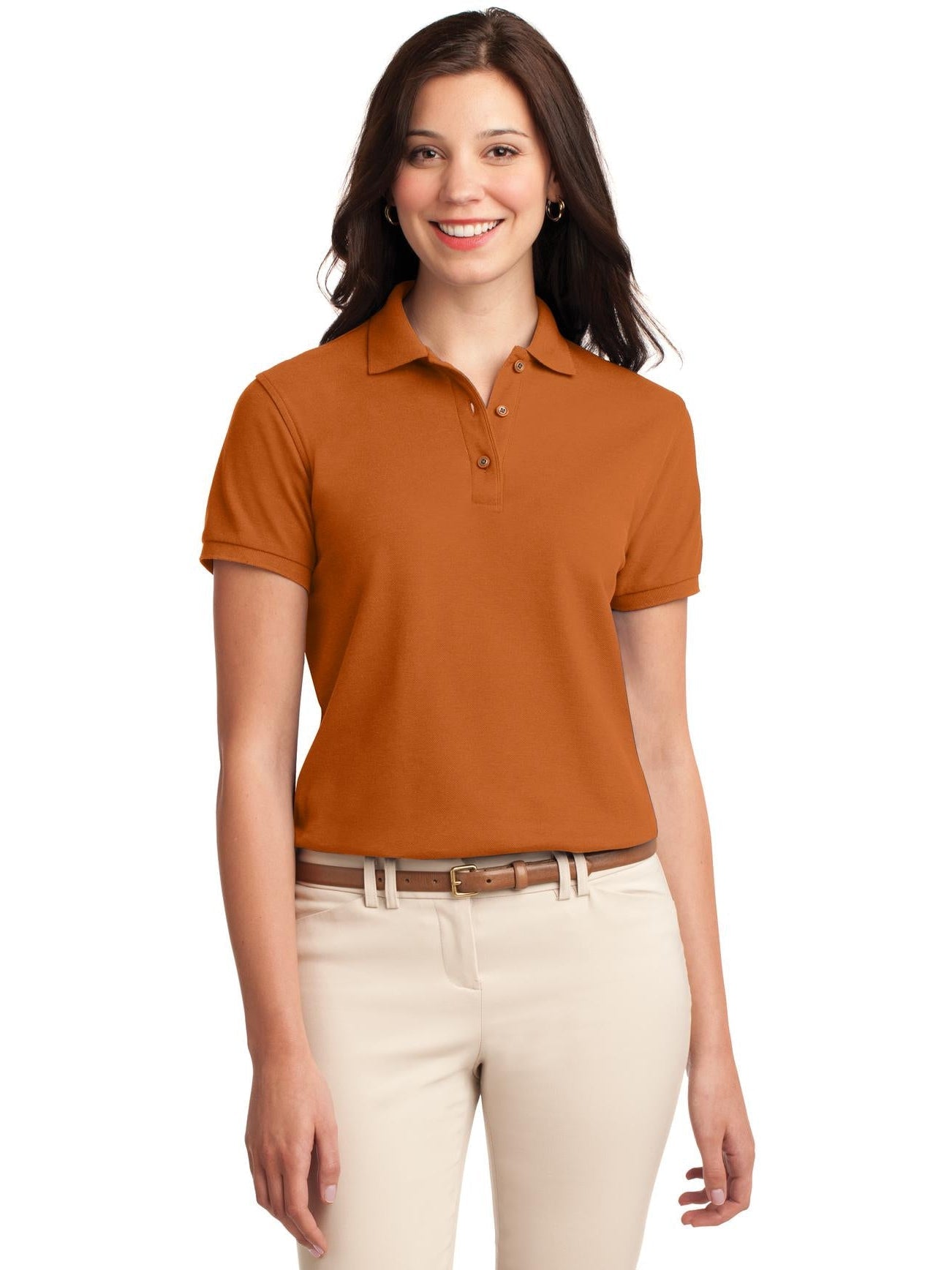 no-logo Port Authority Ladies Silk Touch Polo-Regular-Port Authority-Thread Logic