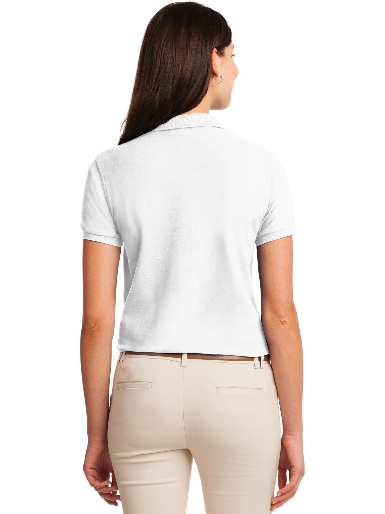 no-logo Port Authority Ladies Silk Touch Polo-Regular-Port Authority-Thread Logic
