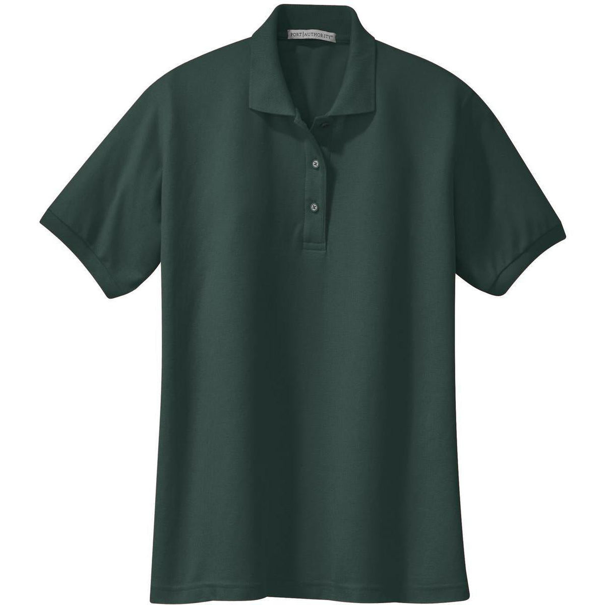 logo-left Port Authority Women's Silk Touch Polo-Regular-Port Authority-Dark Green-XS-Thread Logic