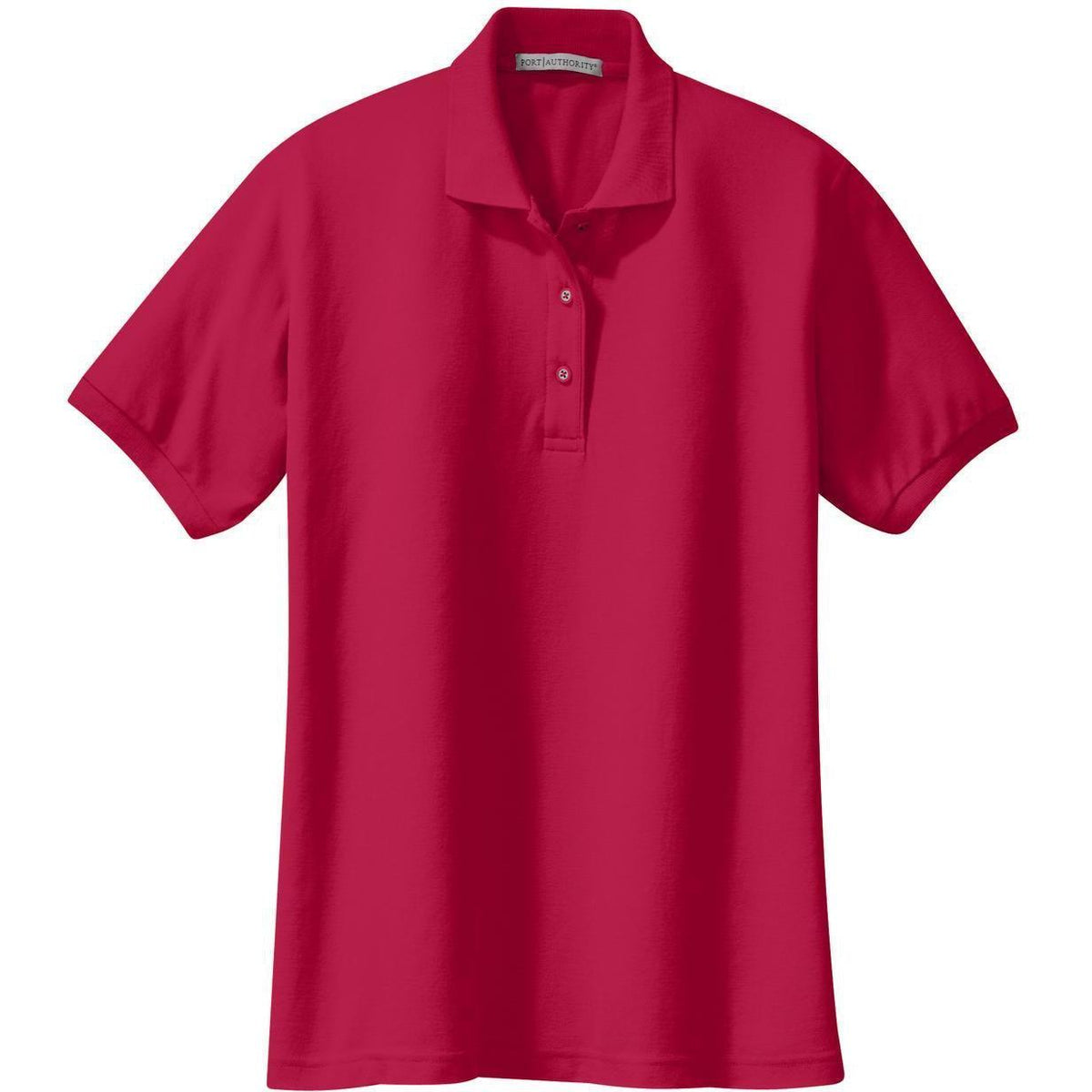 logo-left Port Authority Women's Silk Touch Polo-Regular-Port Authority-Red-XS-Thread Logic