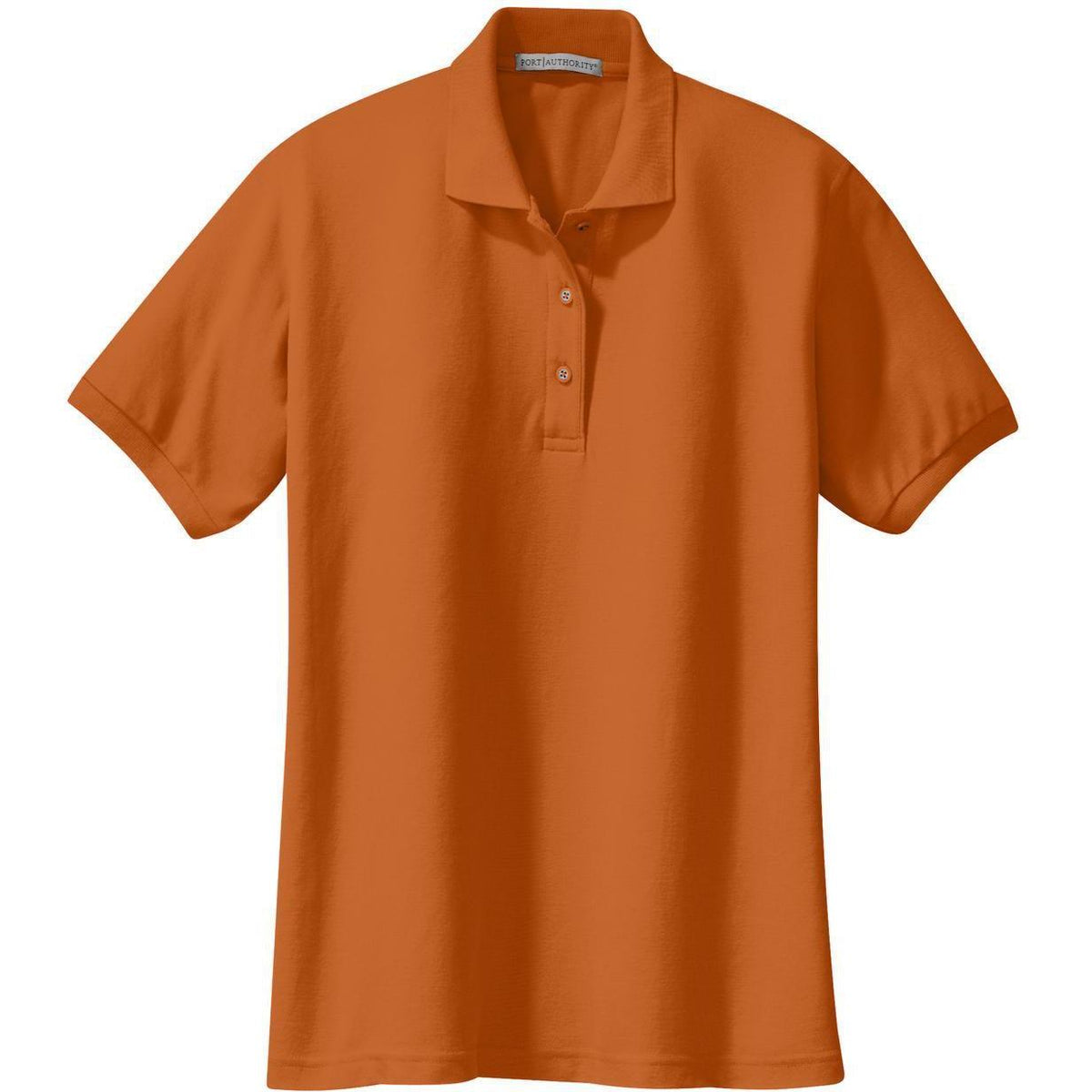 logo-left Port Authority Women's Silk Touch Polo-Regular-Port Authority-Texas Orange-XS-Thread Logic