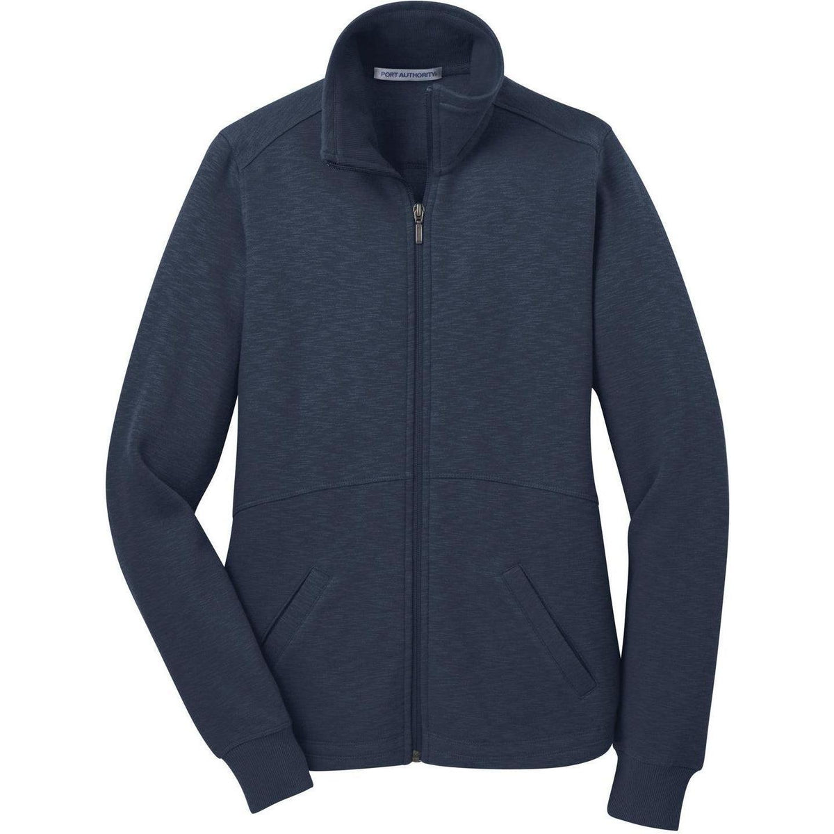 no-logo Port Authority Women's Slub Fleece Full-Zip-Regular-Port Authority-Navy-XS-Thread Logic
