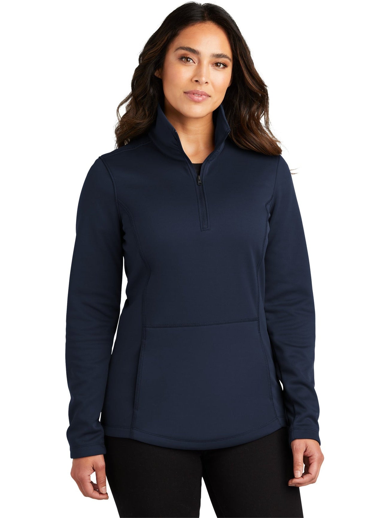 no-logo Port Authority Ladies Smooth Fleece 1/4-Zip-Regular-Port Authority-Thread Logic
