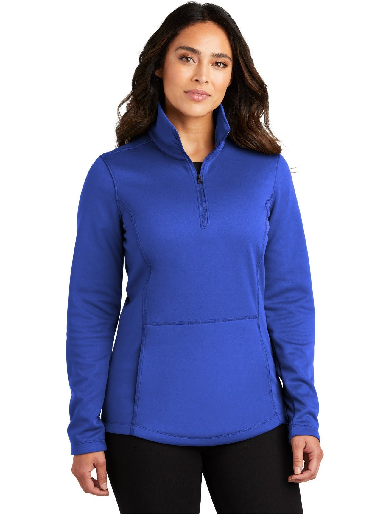 no-logo Port Authority Ladies Smooth Fleece 1/4-Zip-Regular-Port Authority-Thread Logic