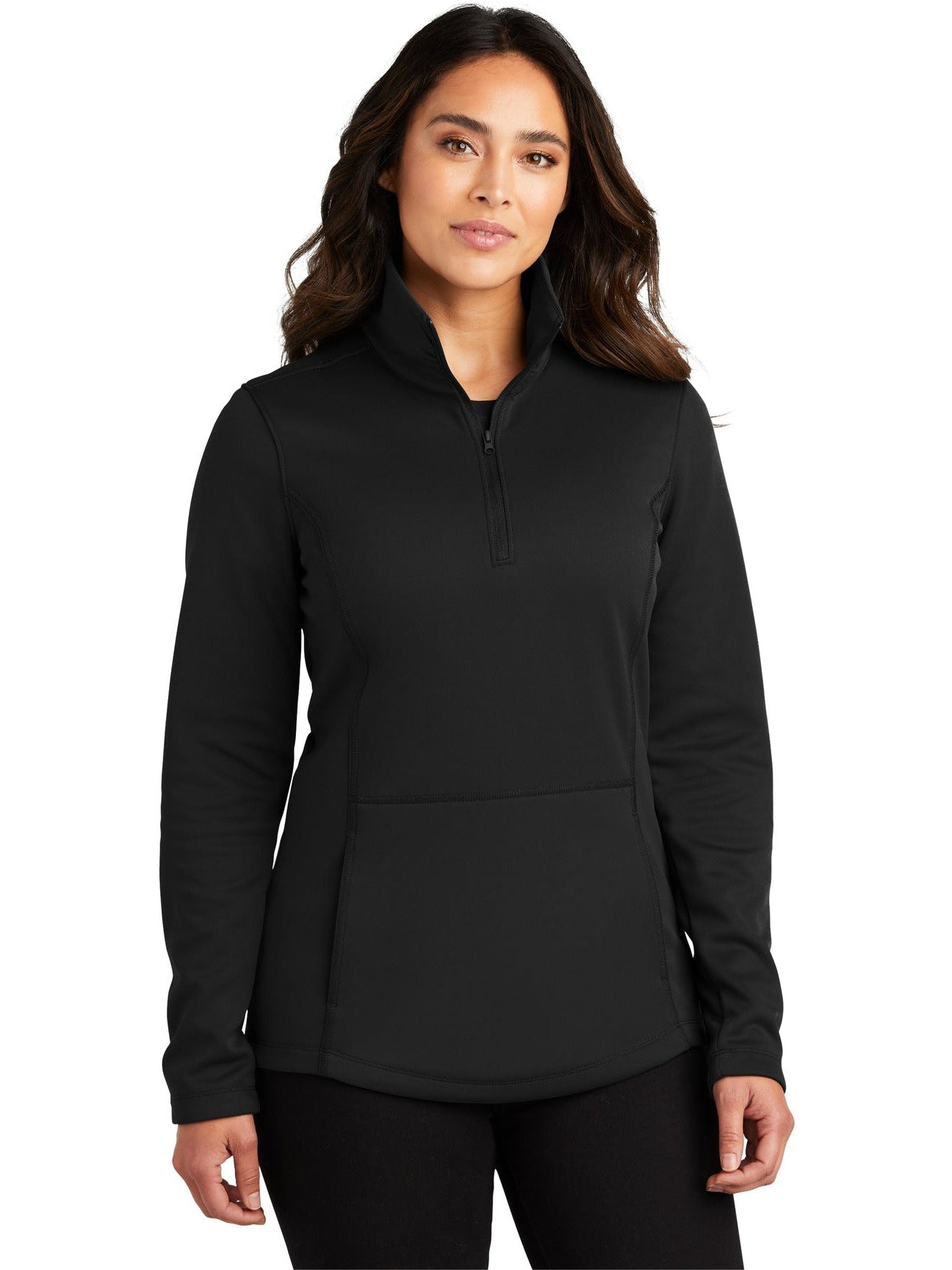 no-logo Port Authority Ladies Smooth Fleece 1/4-Zip-Regular-Port Authority-Thread Logic