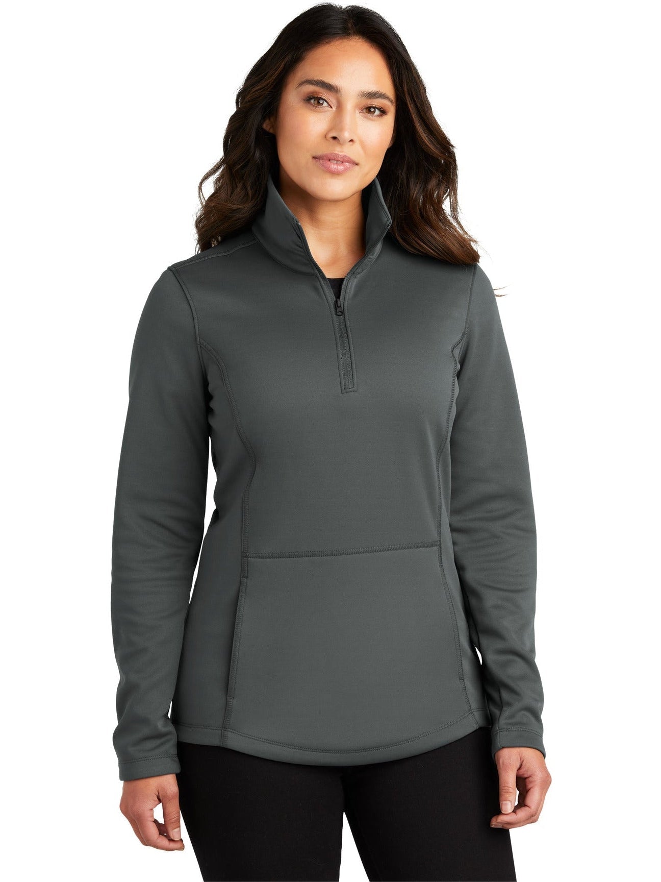 no-logo Port Authority Ladies Smooth Fleece 1/4-Zip-Regular-Port Authority-Thread Logic