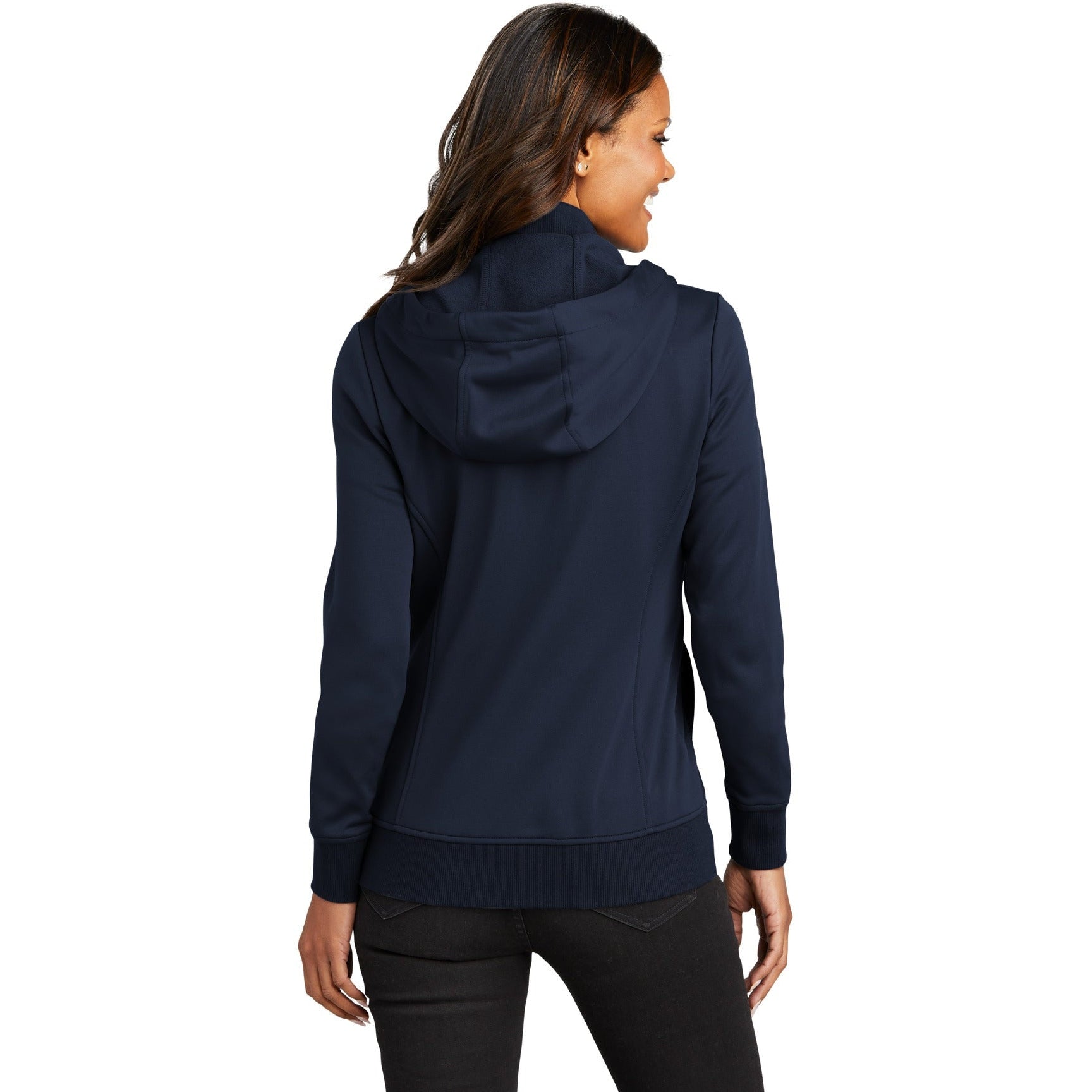 no-logo Port Authority Ladies Smooth Fleece Hooded Jacket-Apparel-Port Authority-Thread Logic