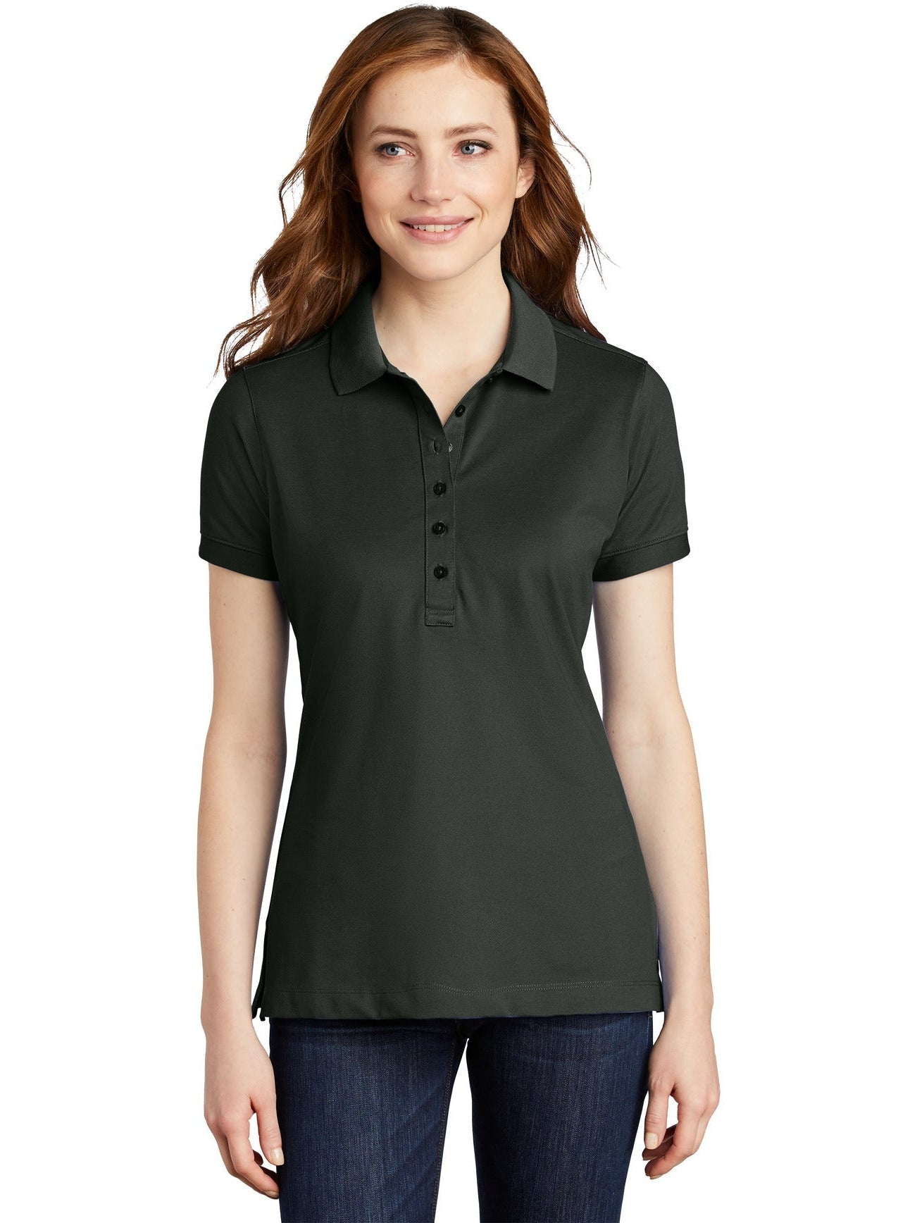 no-logo Port Authority Ladies Stretch Pique Polo-Active-Port Authority-Thread Logic