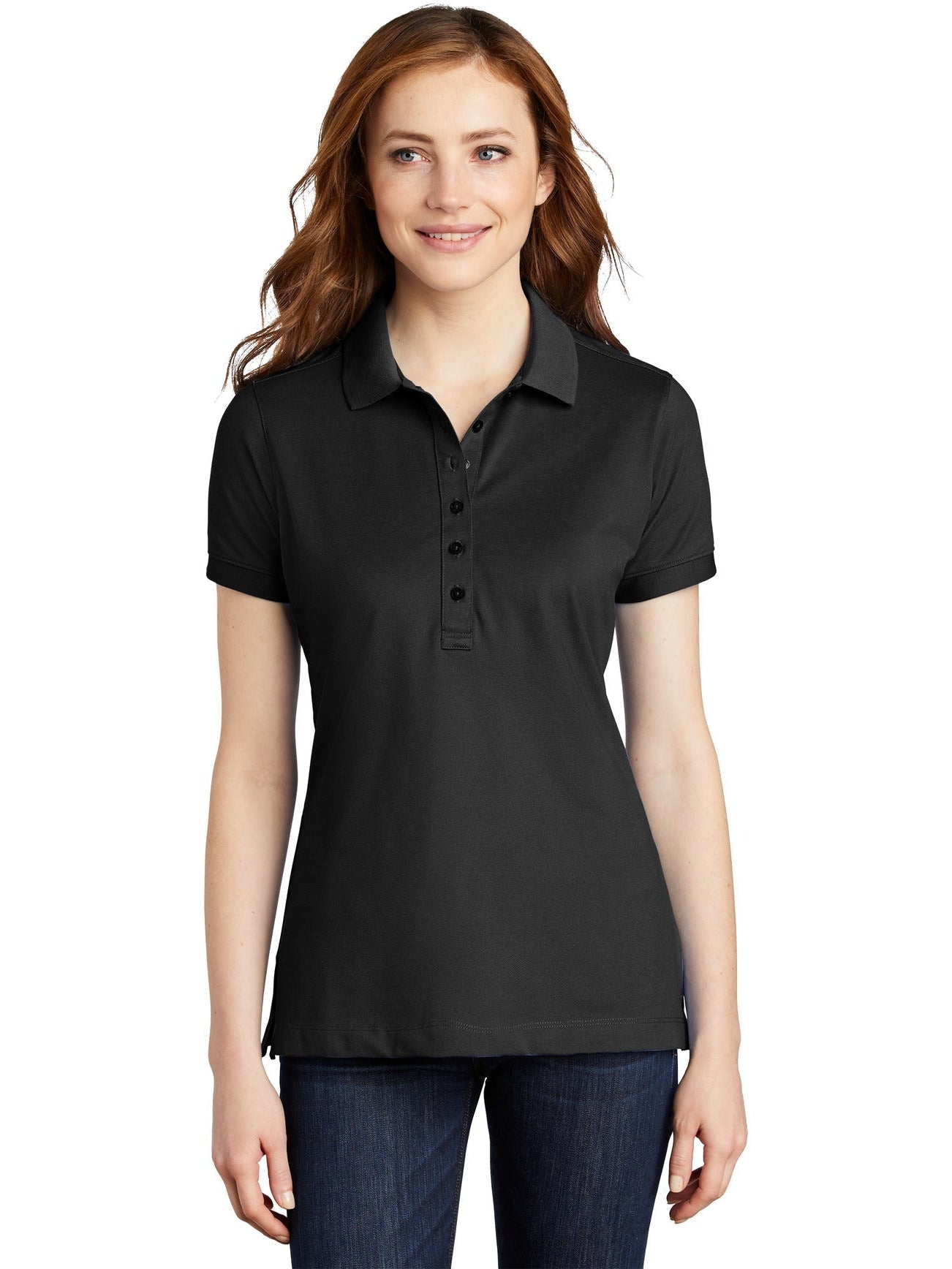 no-logo Port Authority Ladies Stretch Pique Polo-Active-Port Authority-Thread Logic