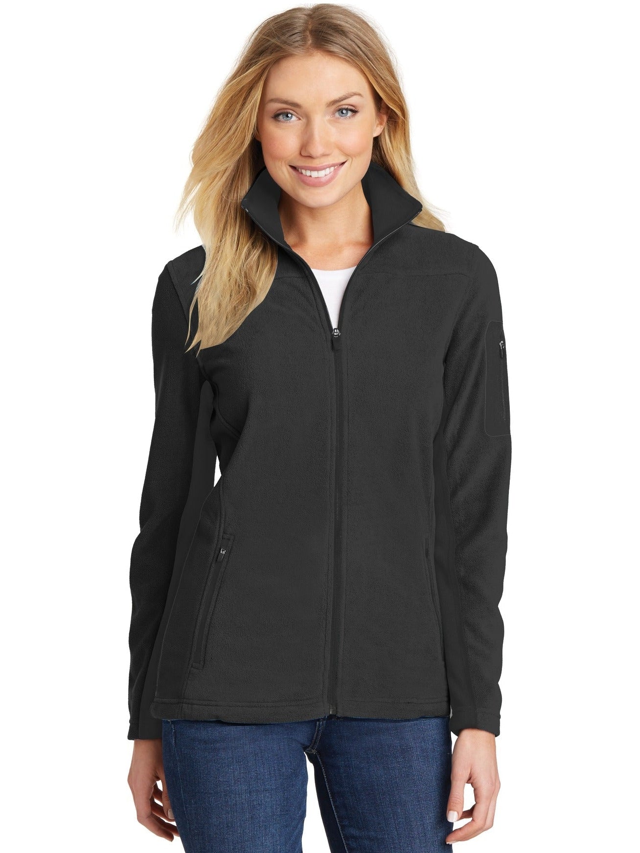 no-logo Port Authority Ladies Summit Fleece Full-Zip Jacket-Regular-Port Authority-Thread Logic