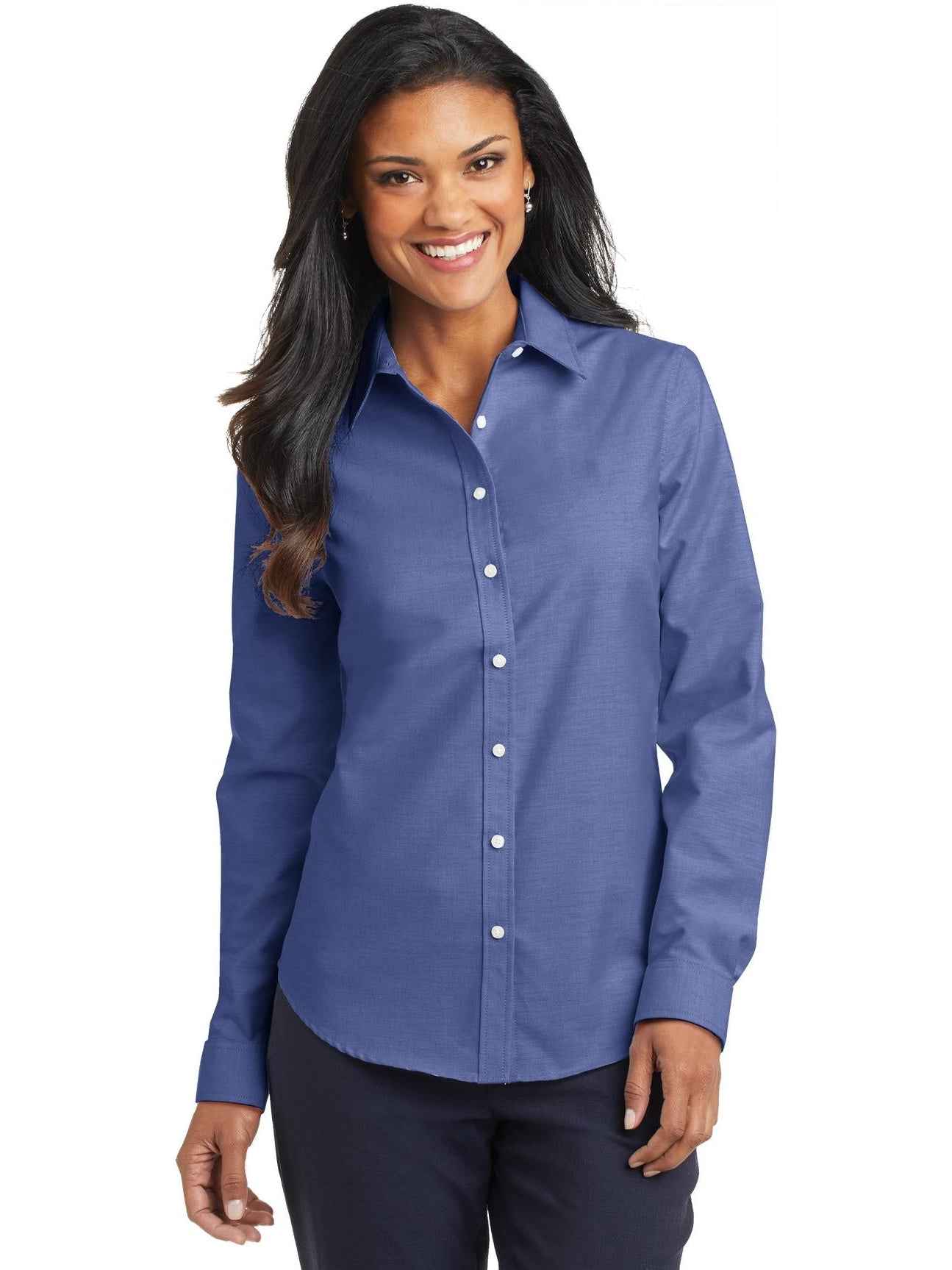 no-logo Port Authority Ladies SuperPro Oxford Shirt-Regular-Port Authority-Thread Logic