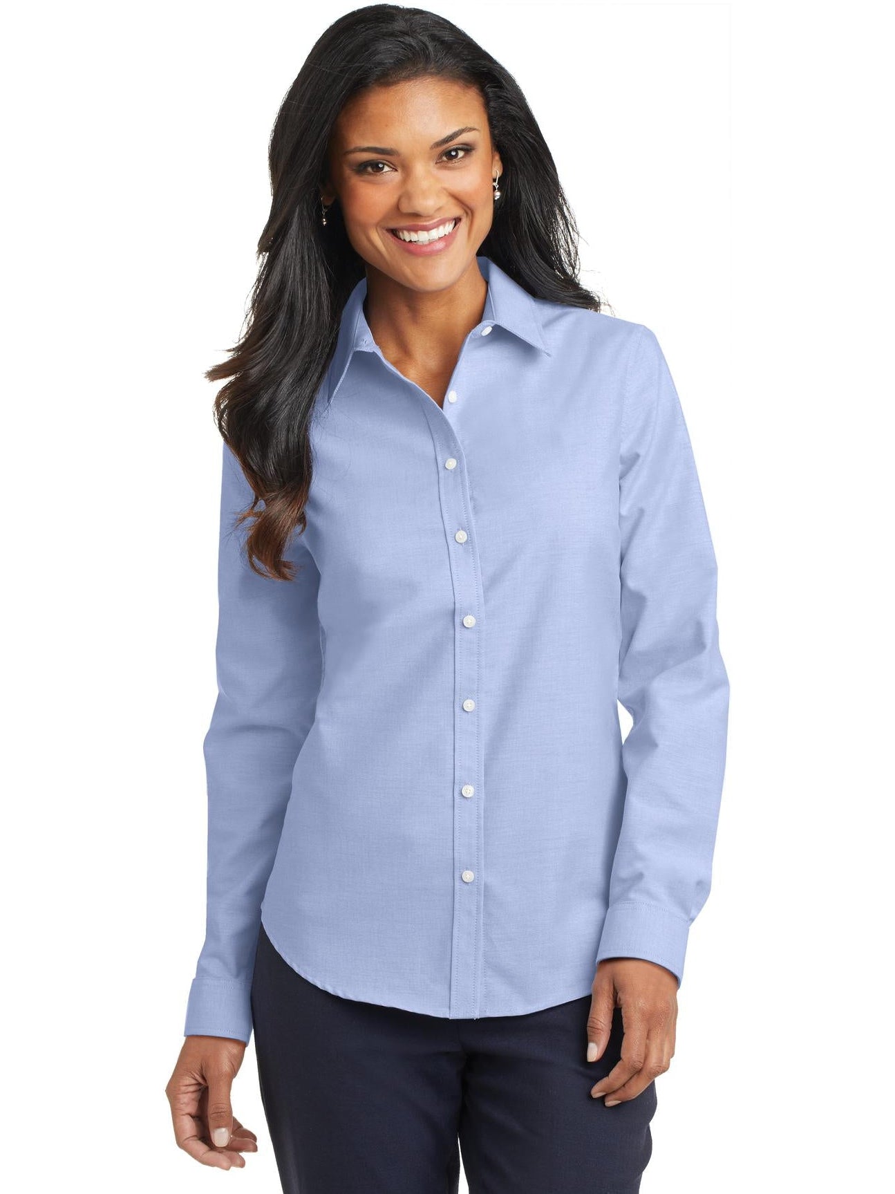 no-logo Port Authority Ladies SuperPro Oxford Shirt-Regular-Port Authority-Thread Logic