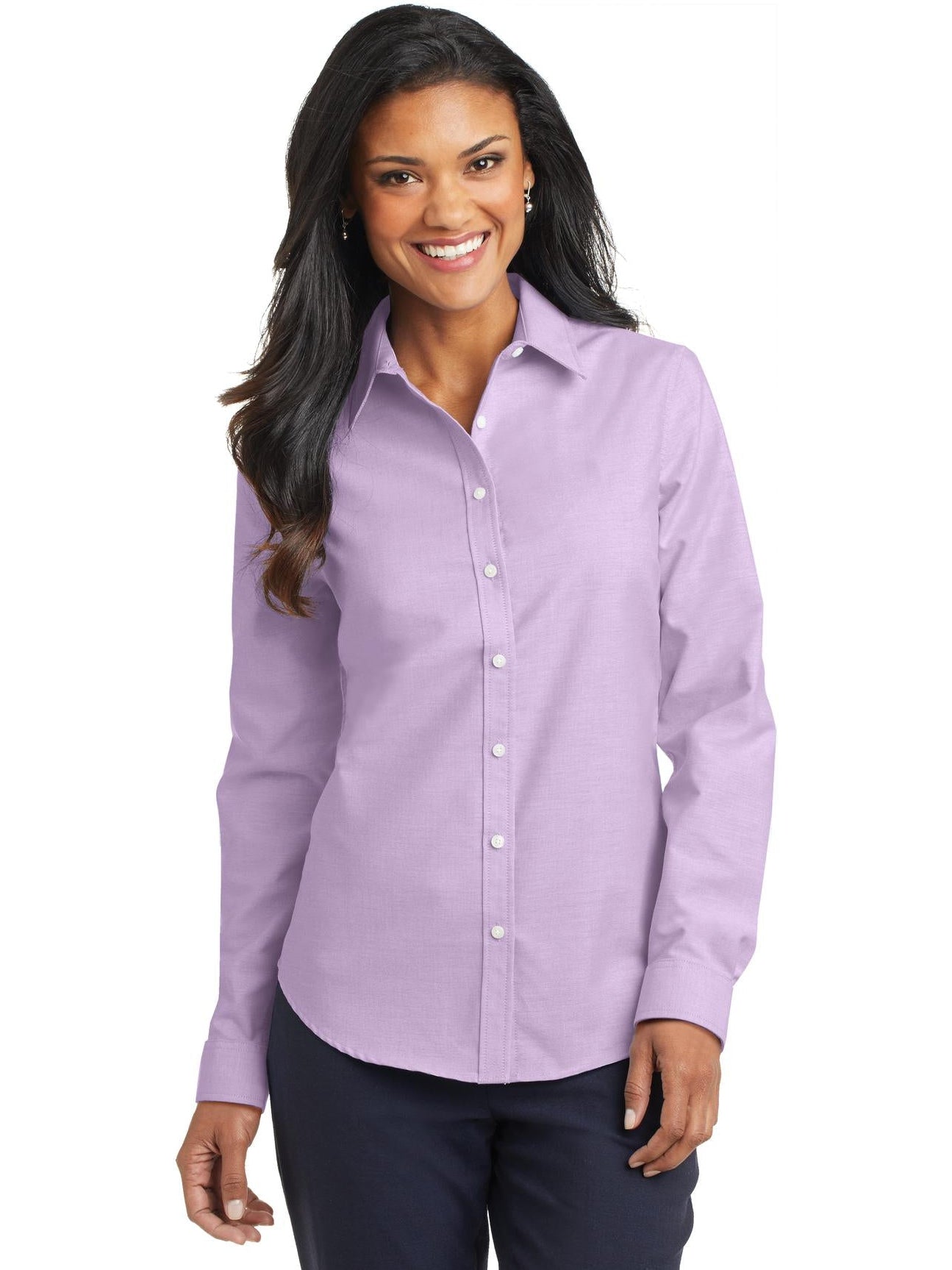 no-logo Port Authority Ladies SuperPro Oxford Shirt-Regular-Port Authority-Thread Logic
