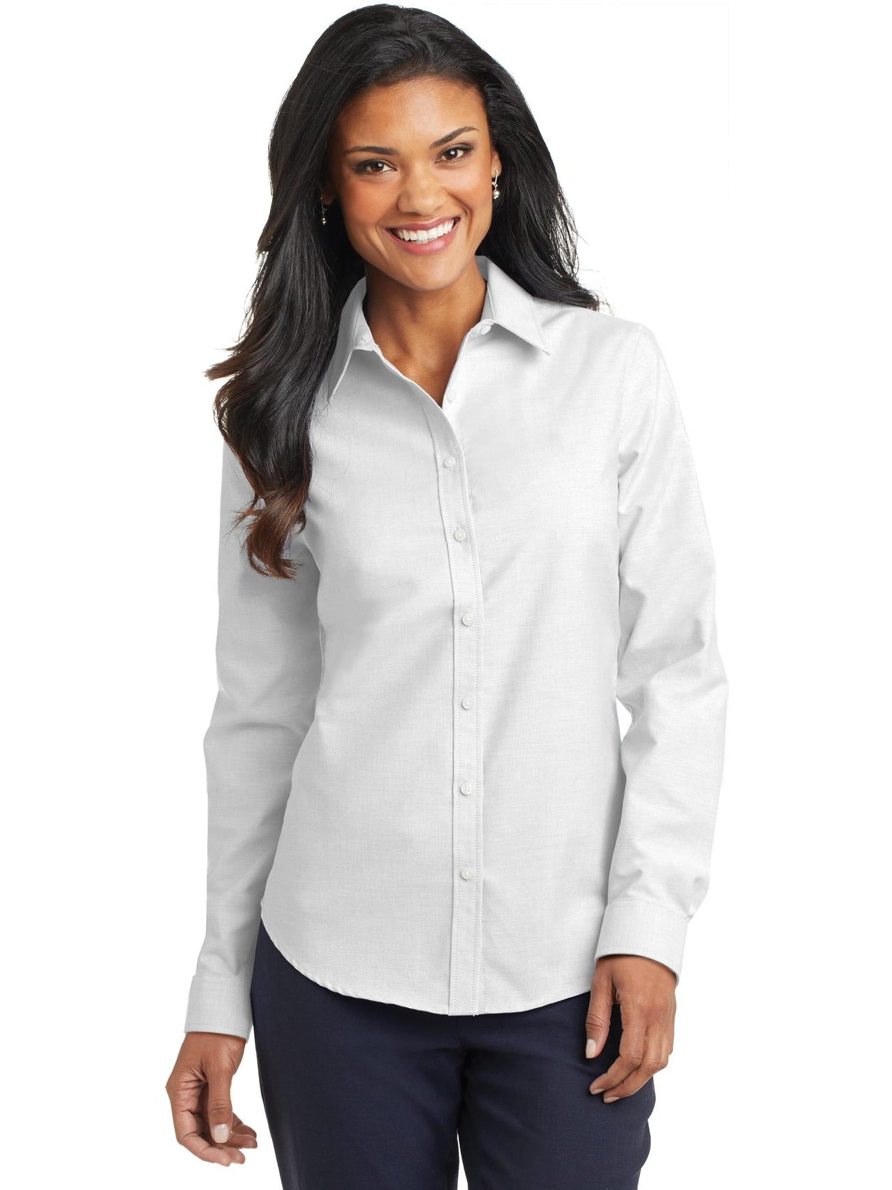 no-logo Port Authority Ladies SuperPro Oxford Shirt-Regular-Port Authority-Thread Logic