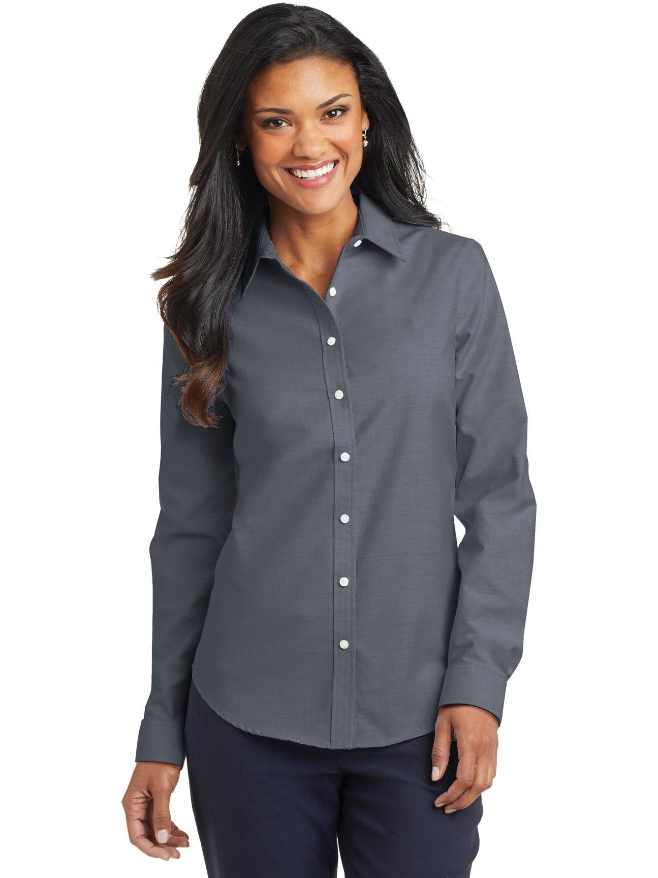 no-logo Port Authority Ladies SuperPro Oxford Shirt-Regular-Port Authority-Thread Logic