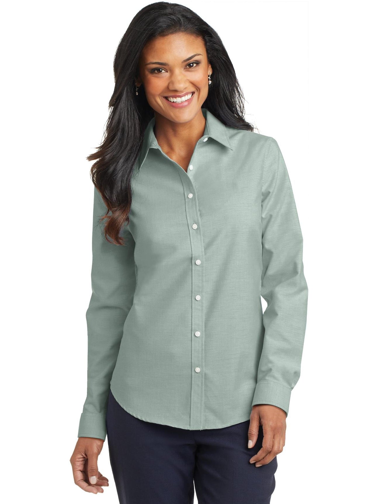 no-logo Port Authority Ladies SuperPro Oxford Shirt-Regular-Port Authority-Thread Logic