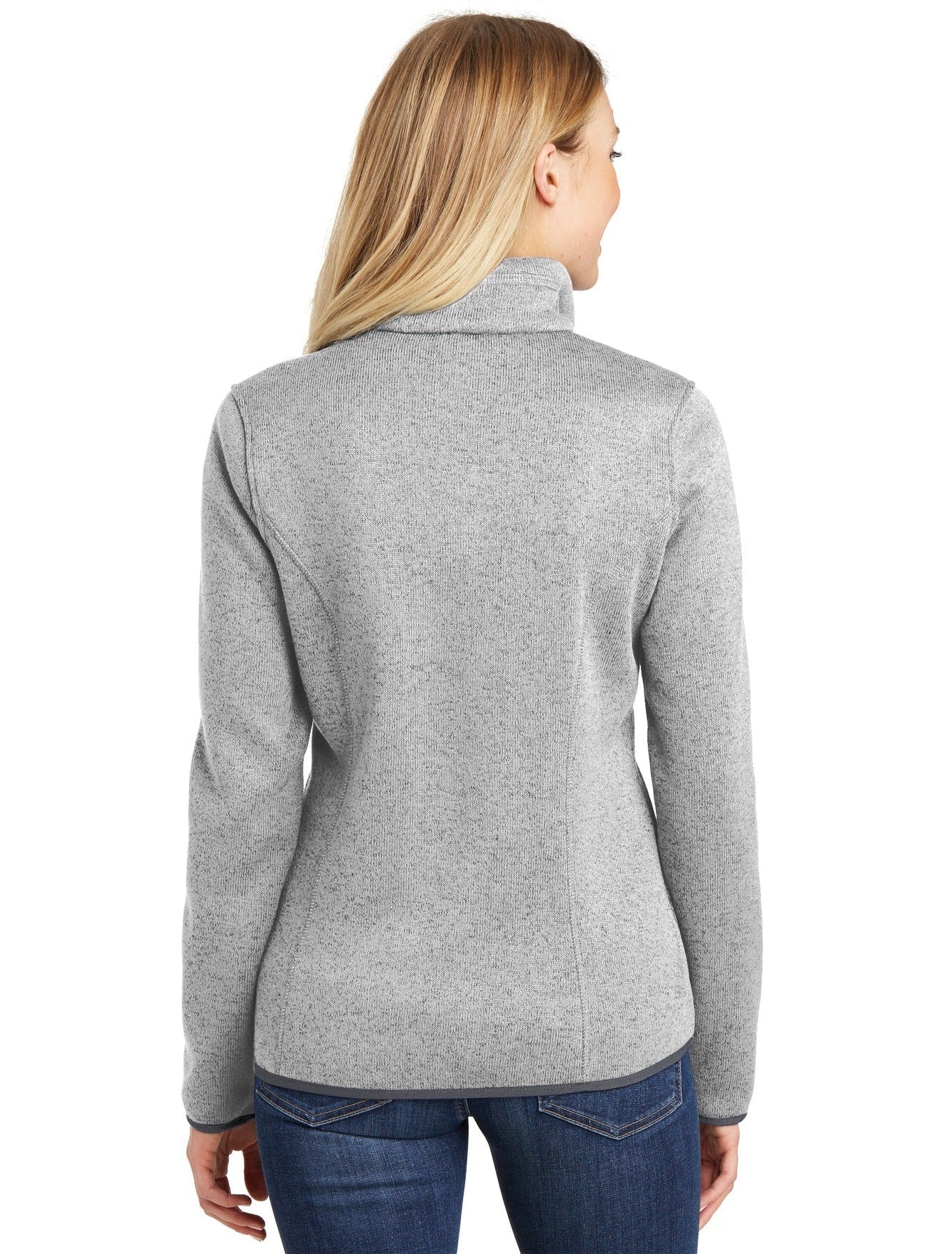 no-logo Port Authority Ladies Sweater Fleece Jacket-Regular-Port Authority-Thread Logic