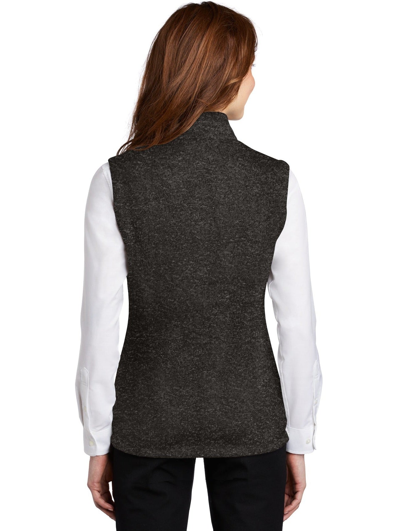 no-logo Port Authority Ladies Sweater Fleece Vest-Regular-Port Authority-Thread Logic