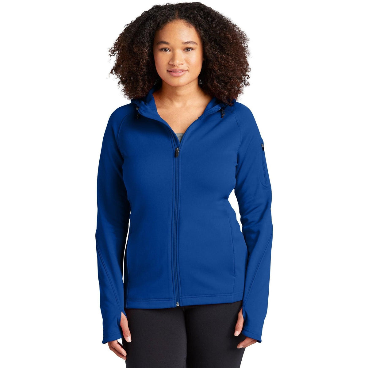 no-logo Sport-Tek Women's Tech Fleece Full-Zip Hooded-Regular-Sport-Tek-Thread Logic