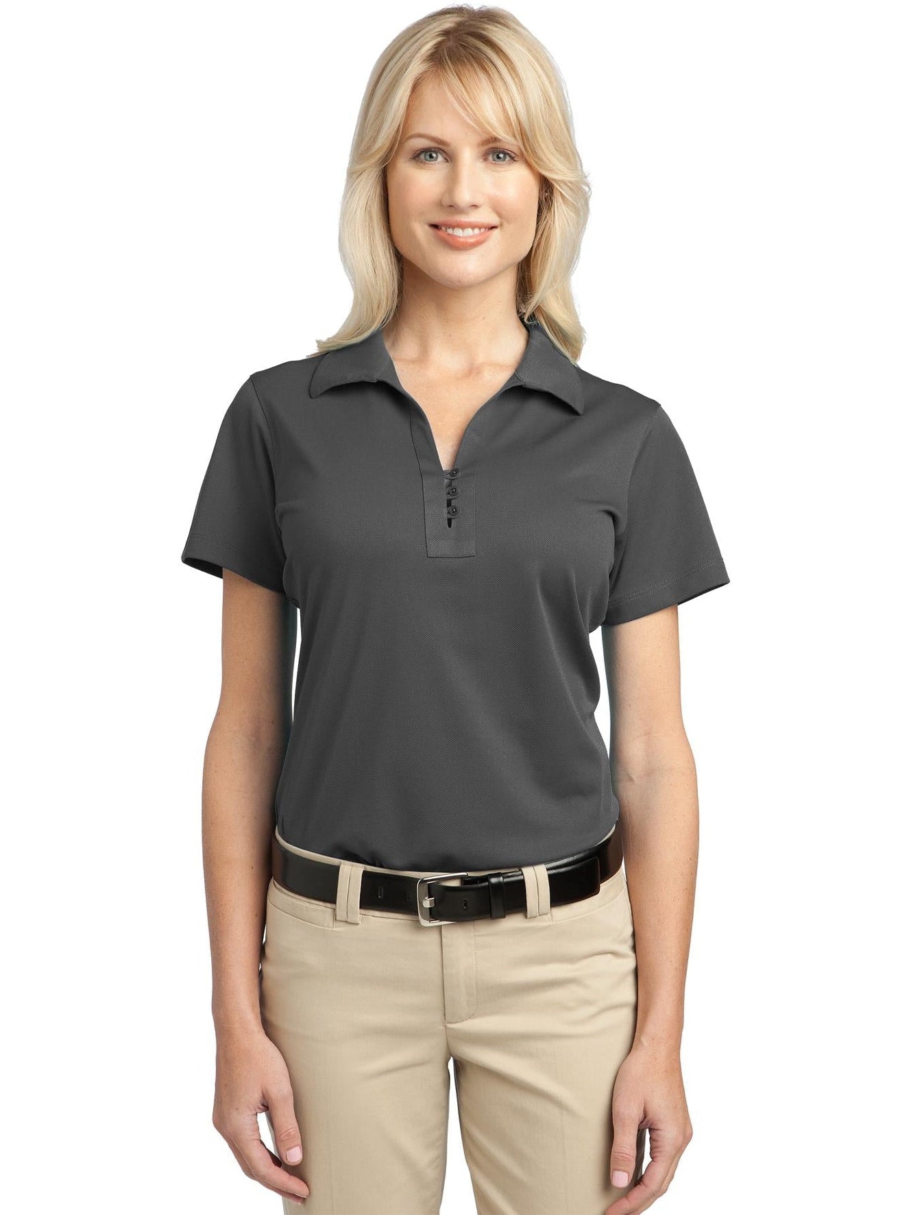 no-logo Port Authority Ladies Tech Pique Polo-Active-Port Authority-Thread Logic