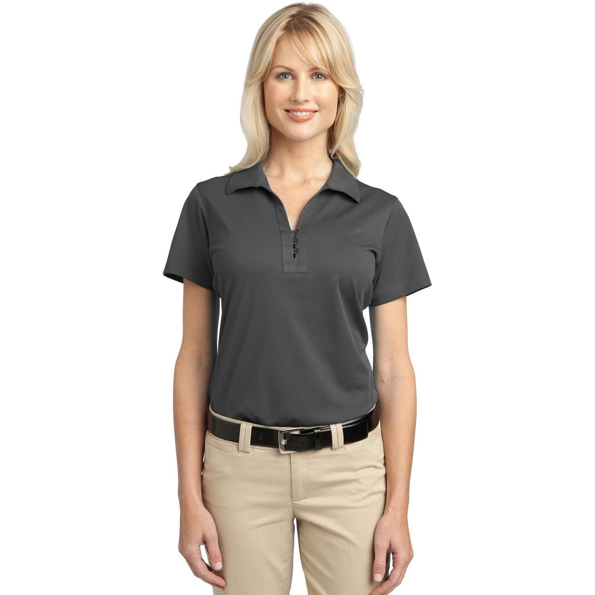 no-logo Port Authority Ladies Tech Pique Polo-Active-Port Authority-Thread Logic