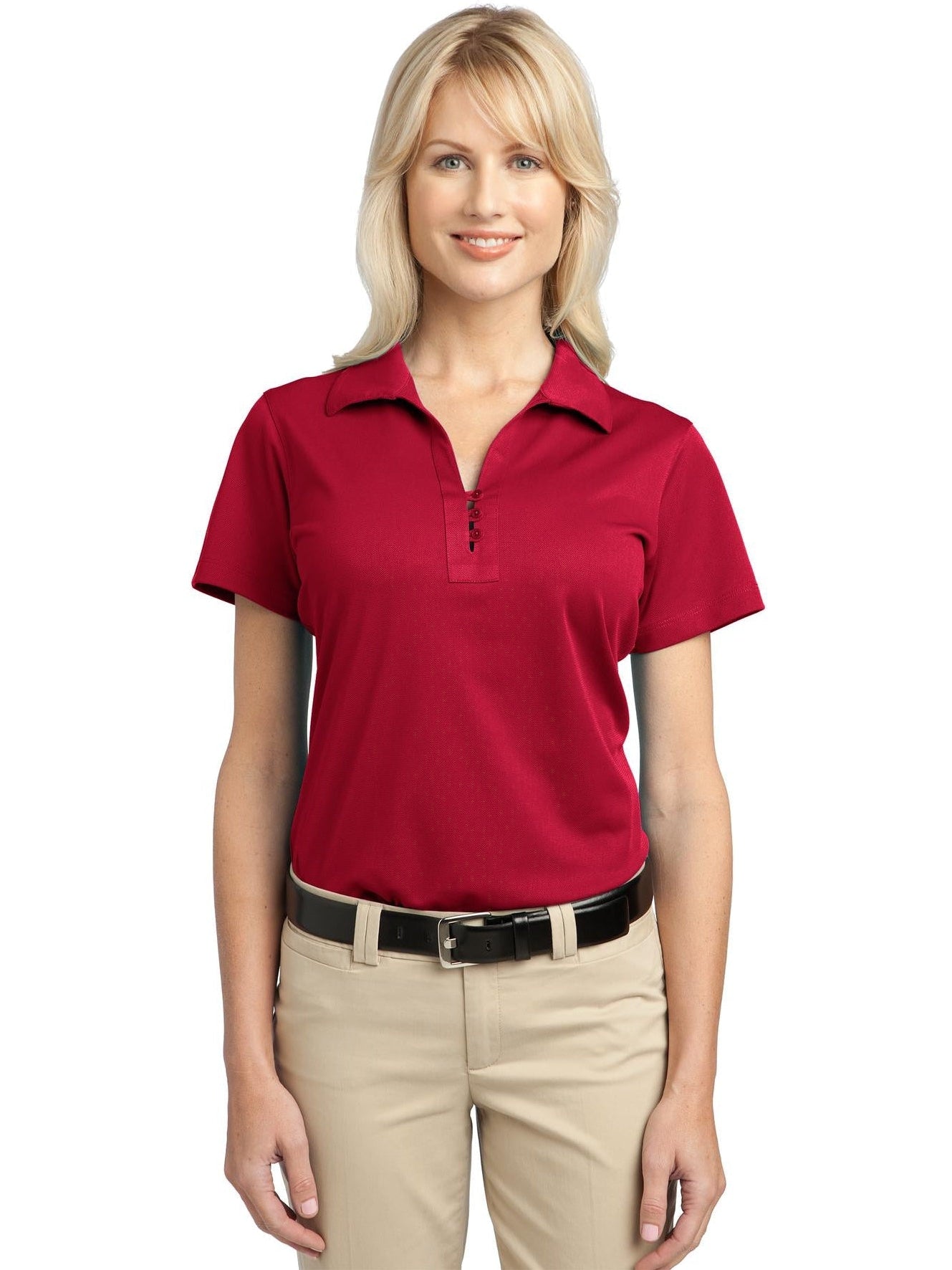 no-logo Port Authority Ladies Tech Pique Polo-Active-Port Authority-Thread Logic
