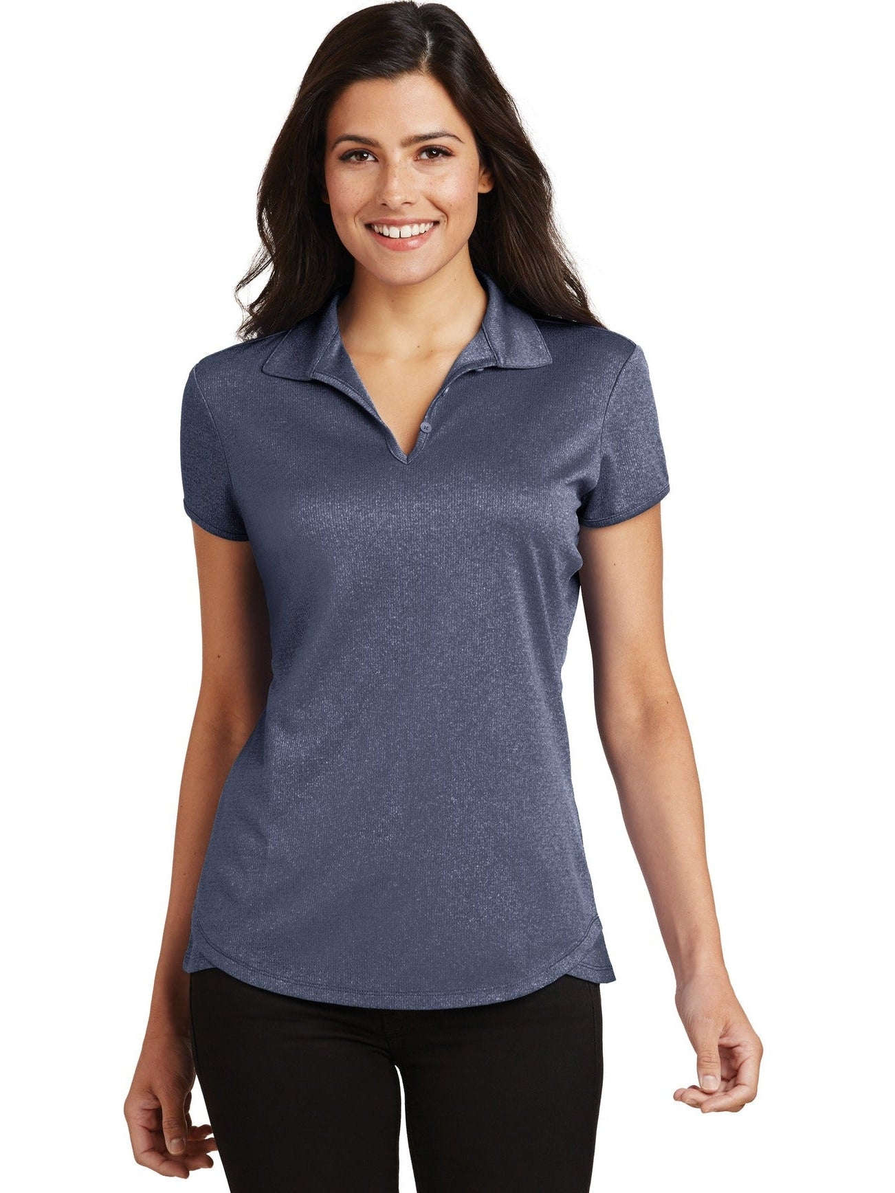 no-logo Port Authority Ladies Trace Heather Polo-Regular-Port Authority-Thread Logic