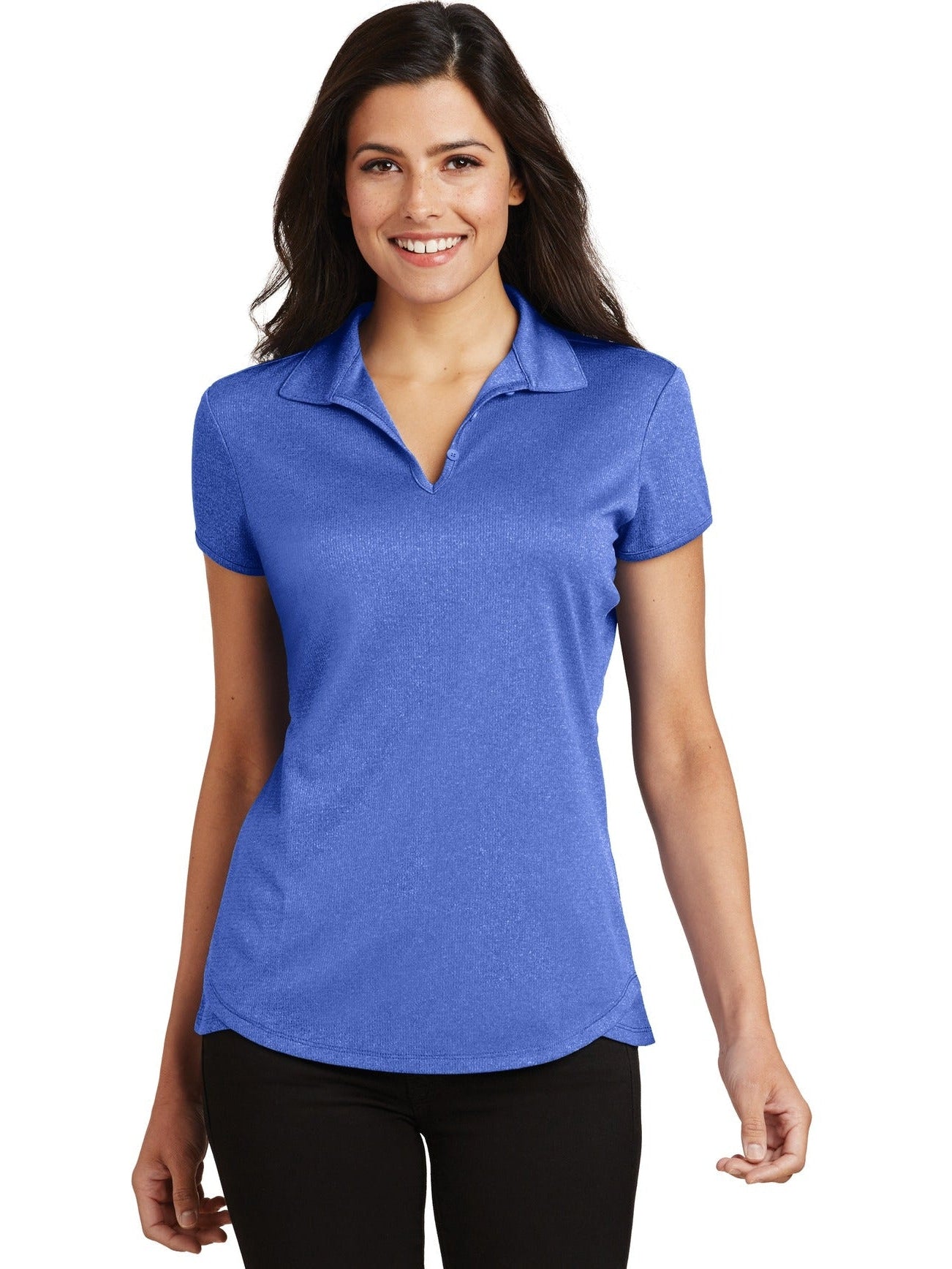 no-logo Port Authority Ladies Trace Heather Polo-Regular-Port Authority-Thread Logic