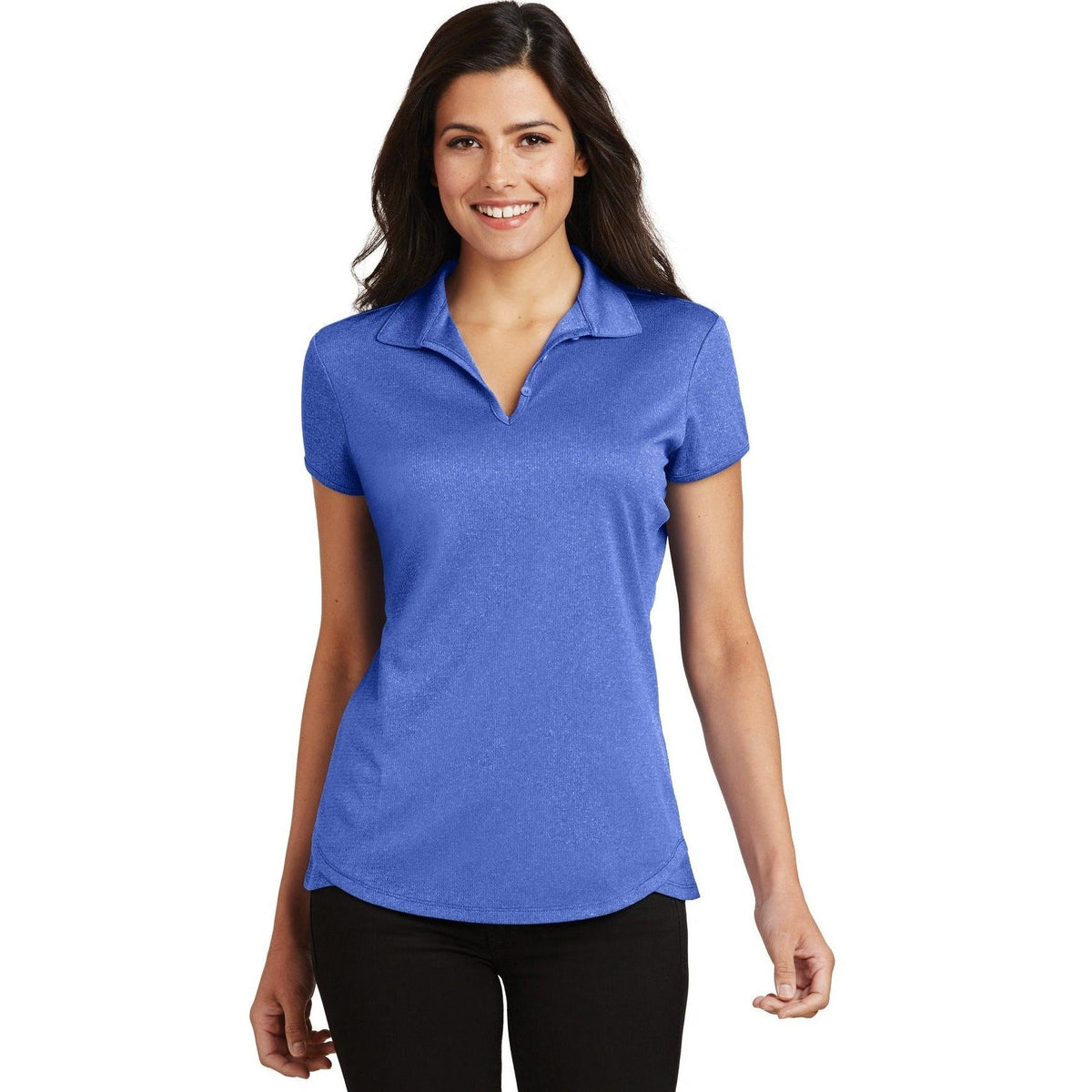 no-logo Port Authority Women's Trace Heather Polo-Regular-Port Authority-Thread Logic