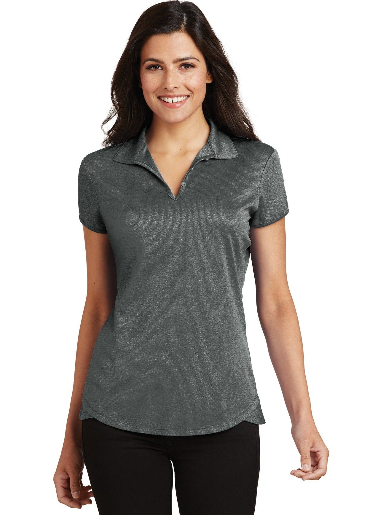 no-logo Port Authority Ladies Trace Heather Polo-Regular-Port Authority-Thread Logic