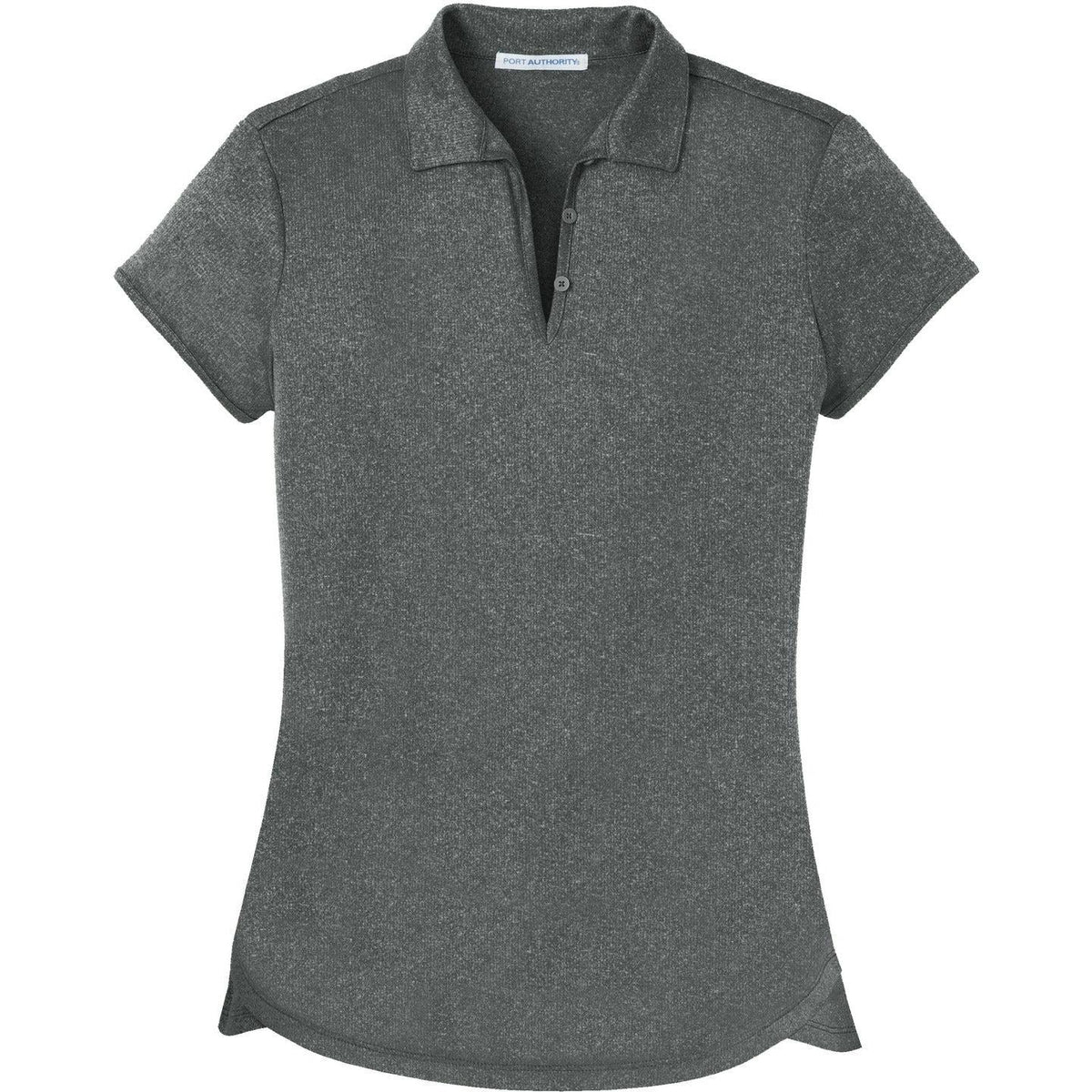 no-logo Port Authority Women's Trace Heather Polo-Regular-Port Authority-Charcoal Heather-XS-Thread Logic