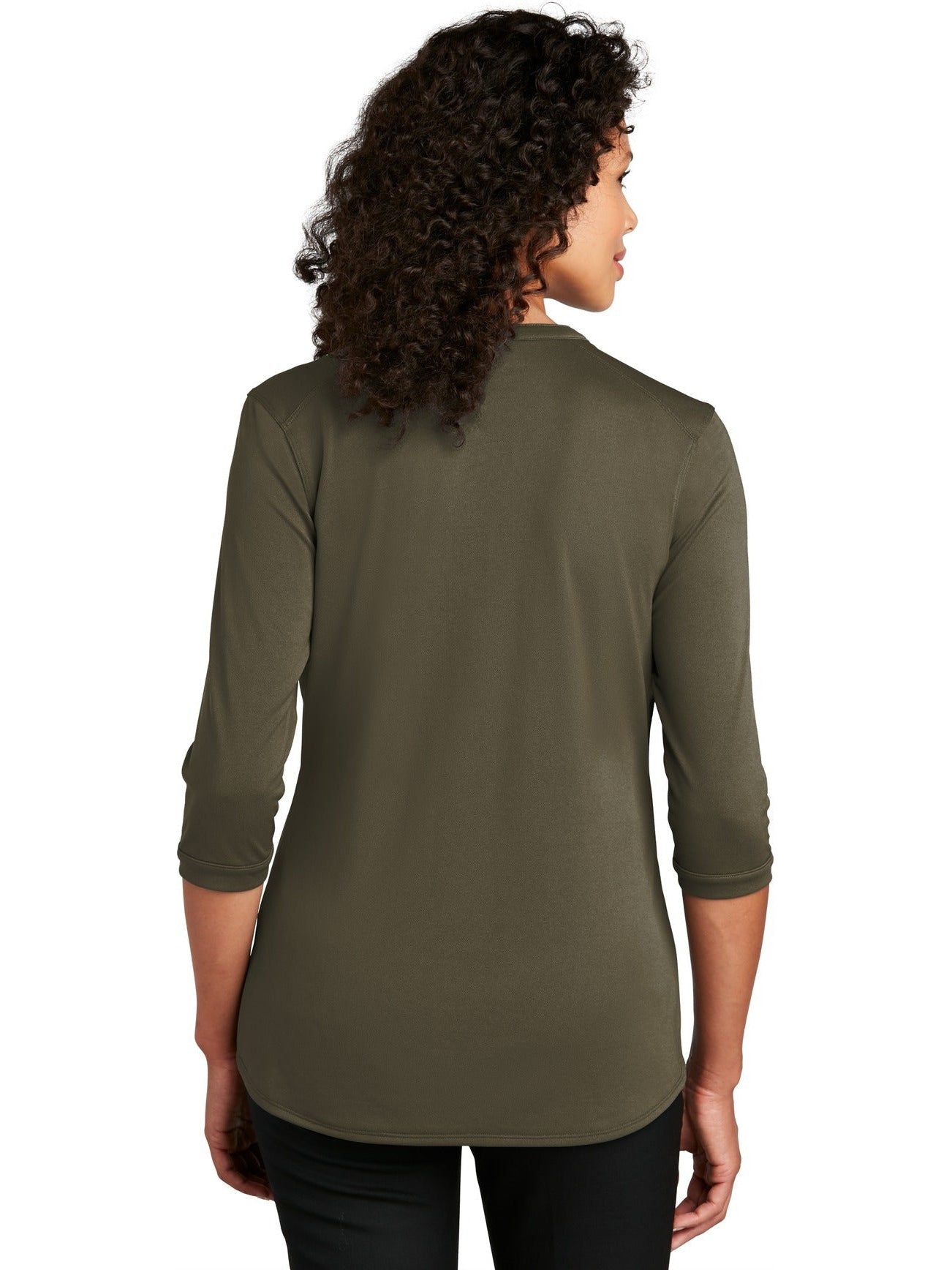 no-logo Port Authority Ladies UV Choice Pique Henley-Regular-Port Authority-Thread Logic